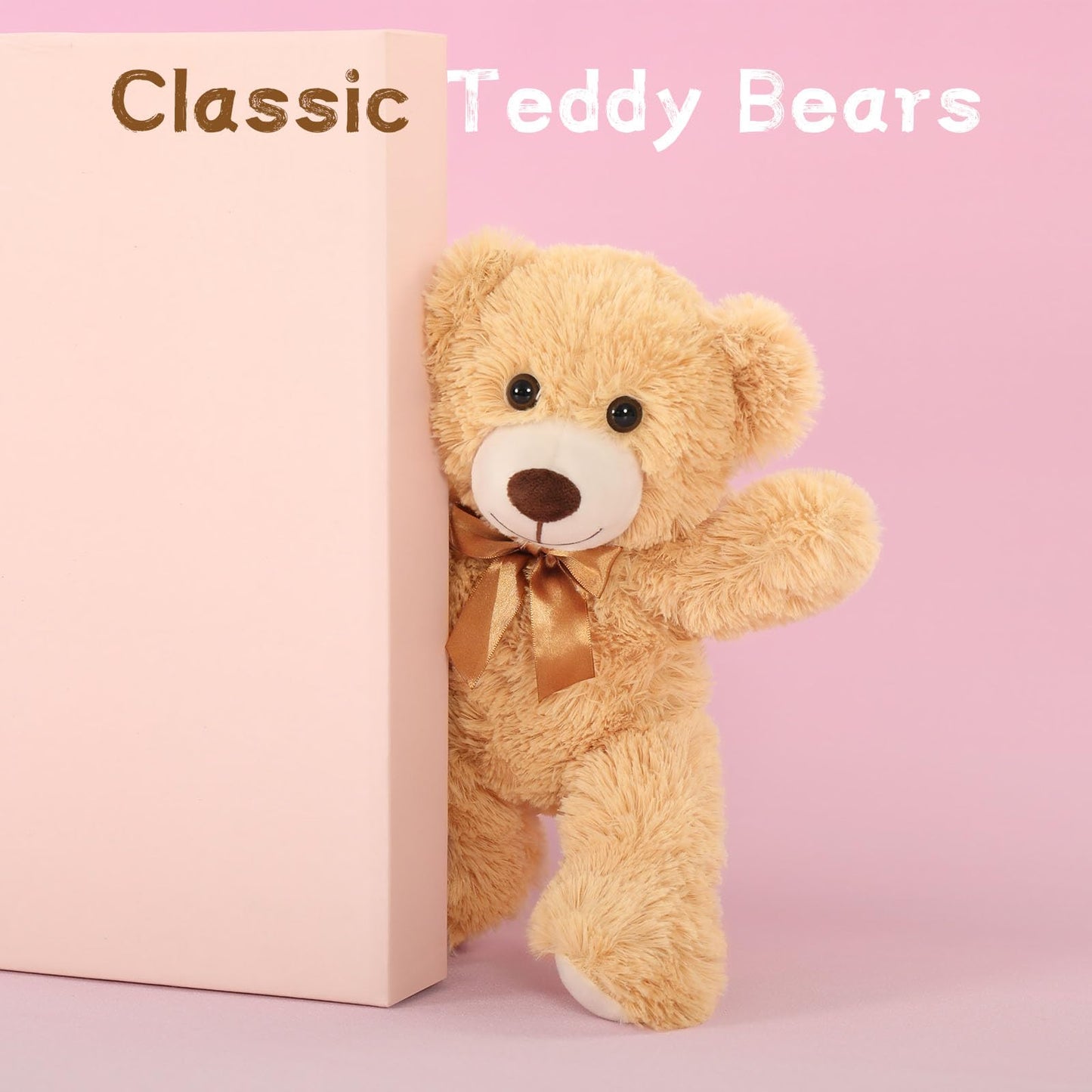 MaoGoLan 7Pcs Bulk Teddy Bears — Soft 13.5-inch Mini Plush for Baby Showers, Weddings & Parties