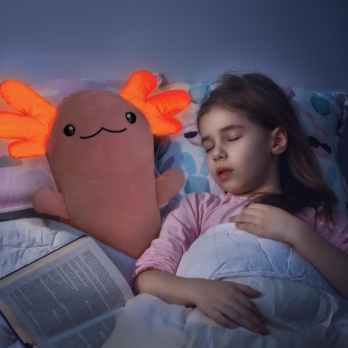 MaoGoLan Giant Axolotl Plush Body Pillow – Glow-in-the-Dark Large Axolotl Toy