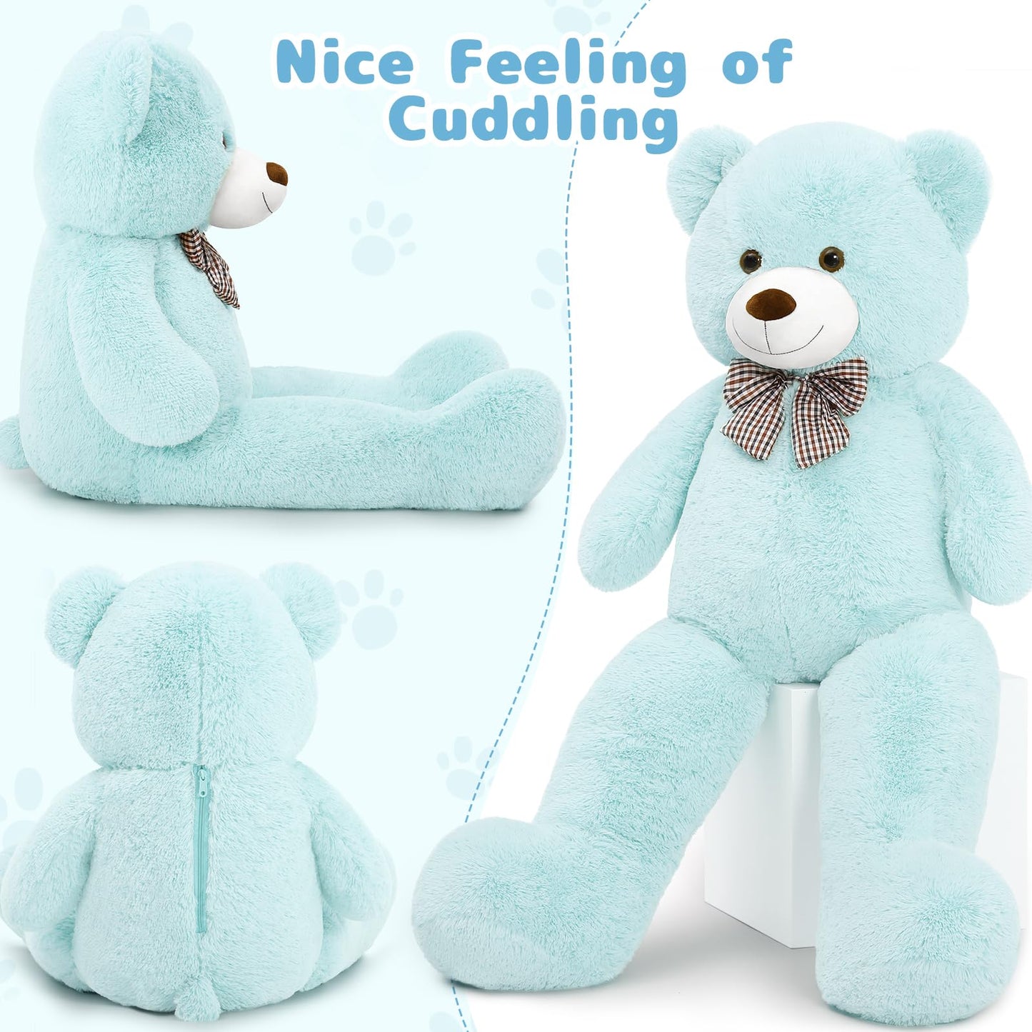 MaoGoLan Giant Teddy Bear 4 Feet — 47 Inches Tall, Ultra-Soft Plush Gift for Baby Showers, Birthdays & Valentine's Day