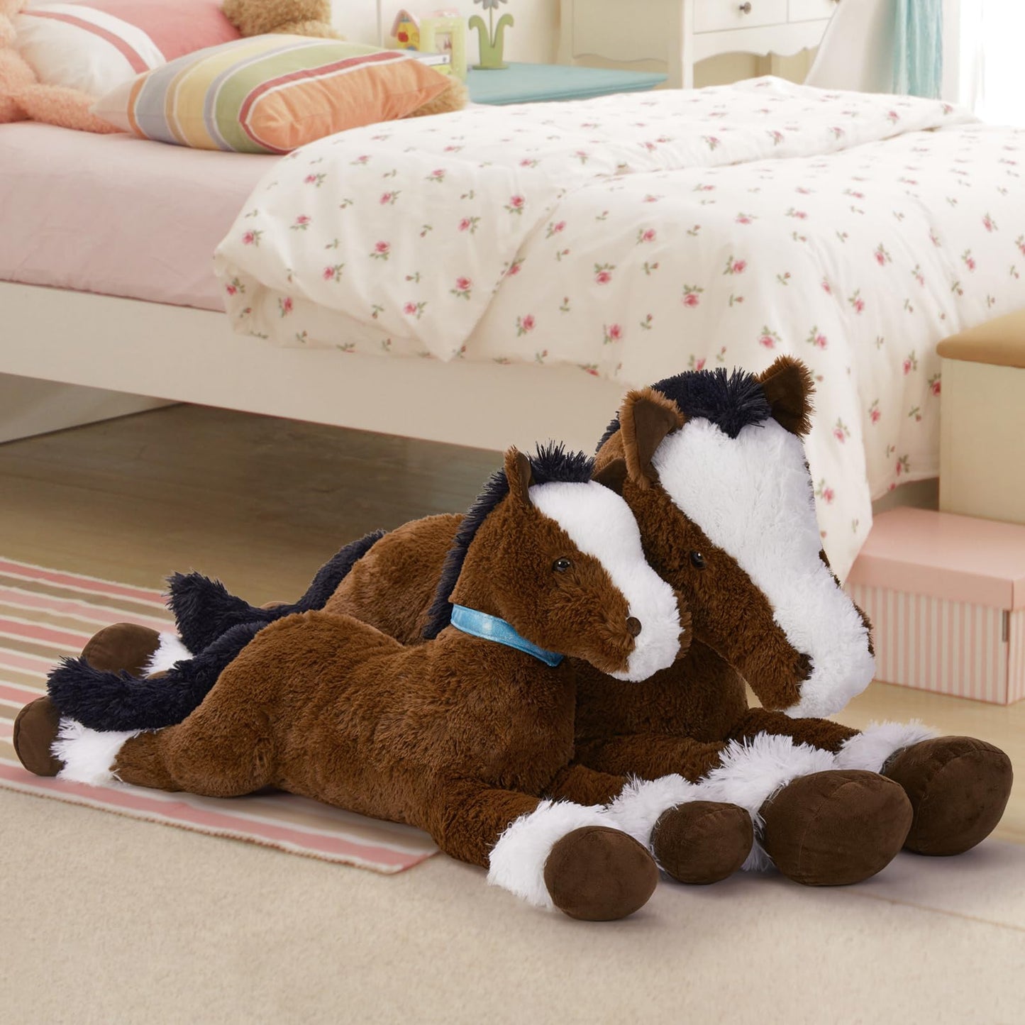 MaoGoLan Large Horse Stuffed Animal – 47-Inch Plush Pony for Play, Sleep, and Decor