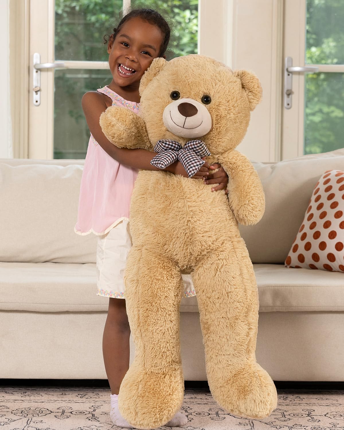 MaoGoLan Giant Teddy Bear Plush Toy - 39-Inch Ultra-Soft Tan Bear for Gifts, Baby Showers & Valentines Day