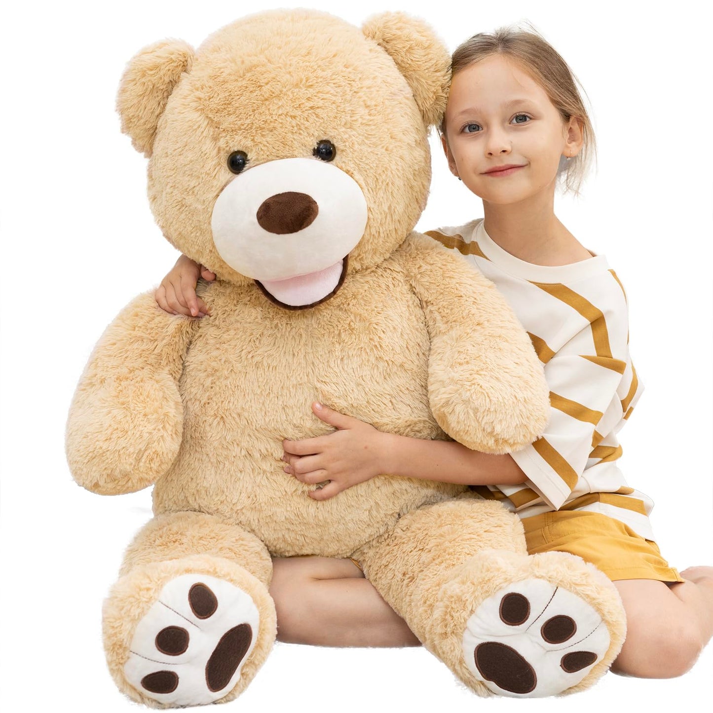 MaoGoLan 39-Inch Giant Teddy Bear Plush – Large Smiling Stuffed Bear Gift