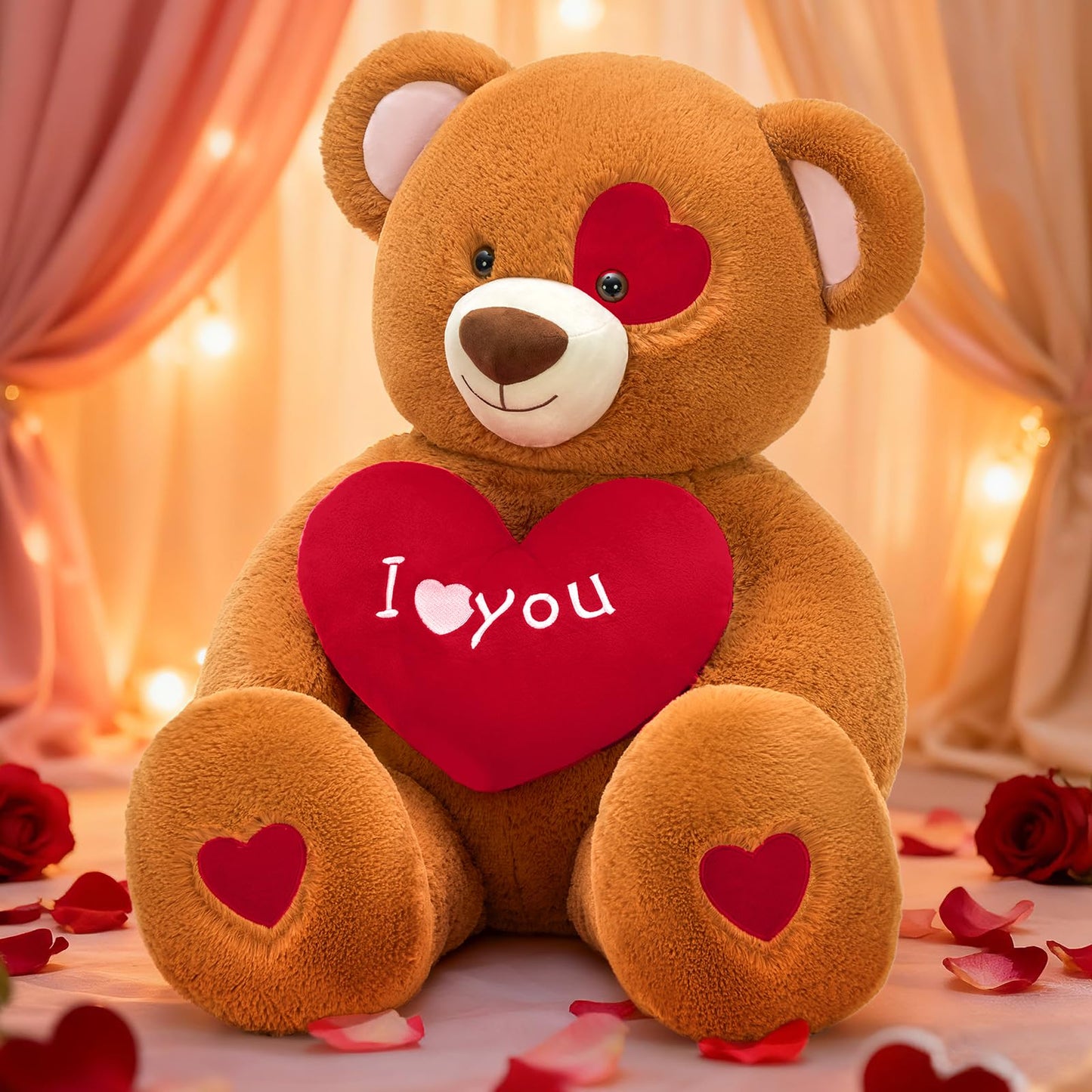 MaoGoLan Giant 4ft Teddy Bear with Heart – Romantic Valentines Gift