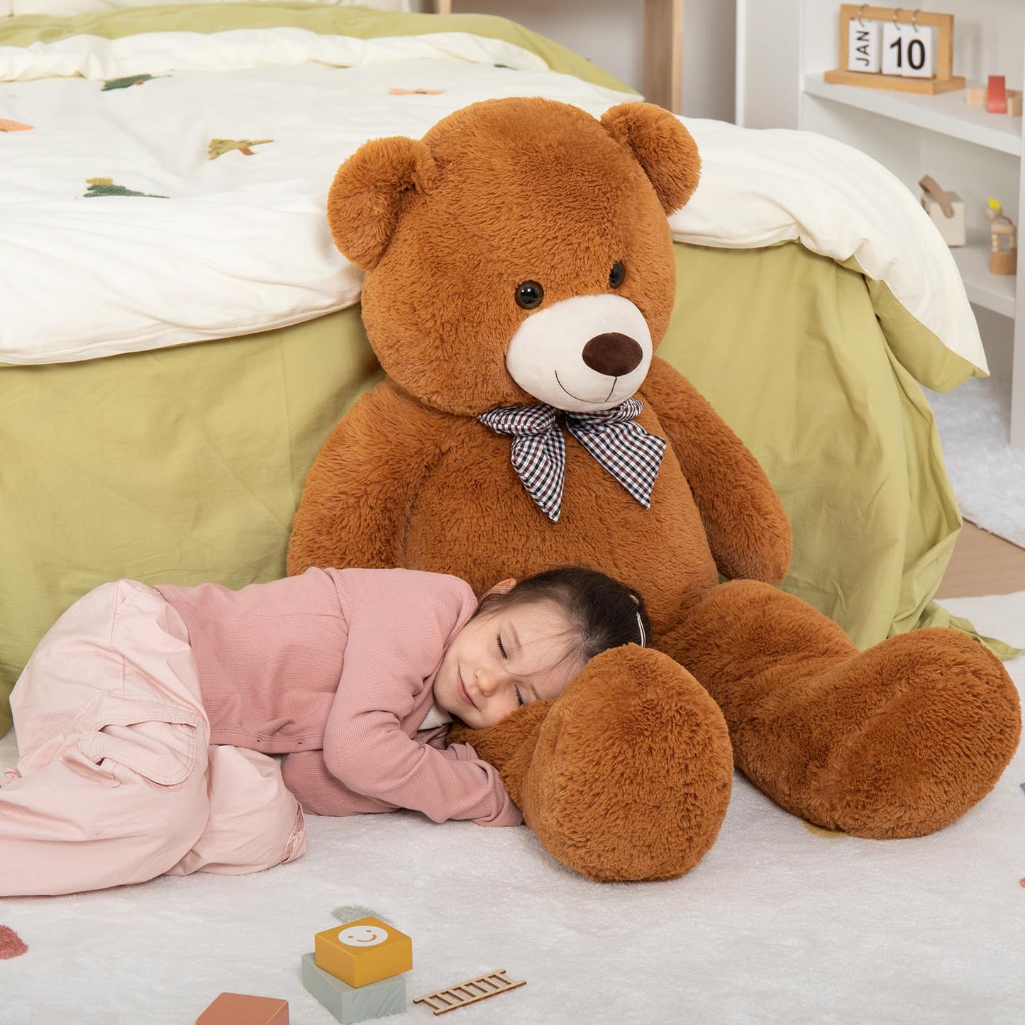 MaoGoLan Giant Brown Teddy Bear – 47-Inch Plush, Ultra-Soft Big Bear Gift