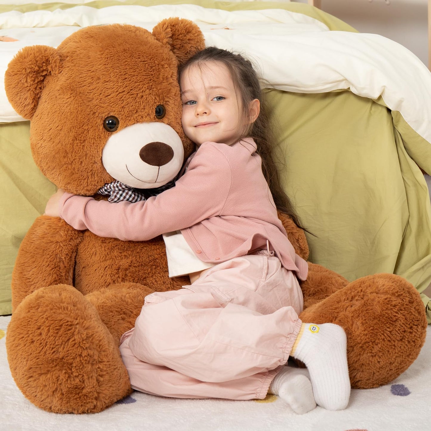 MaoGoLan Giant Brown Teddy Bear – 47-Inch Plush, Ultra-Soft Big Bear Gift