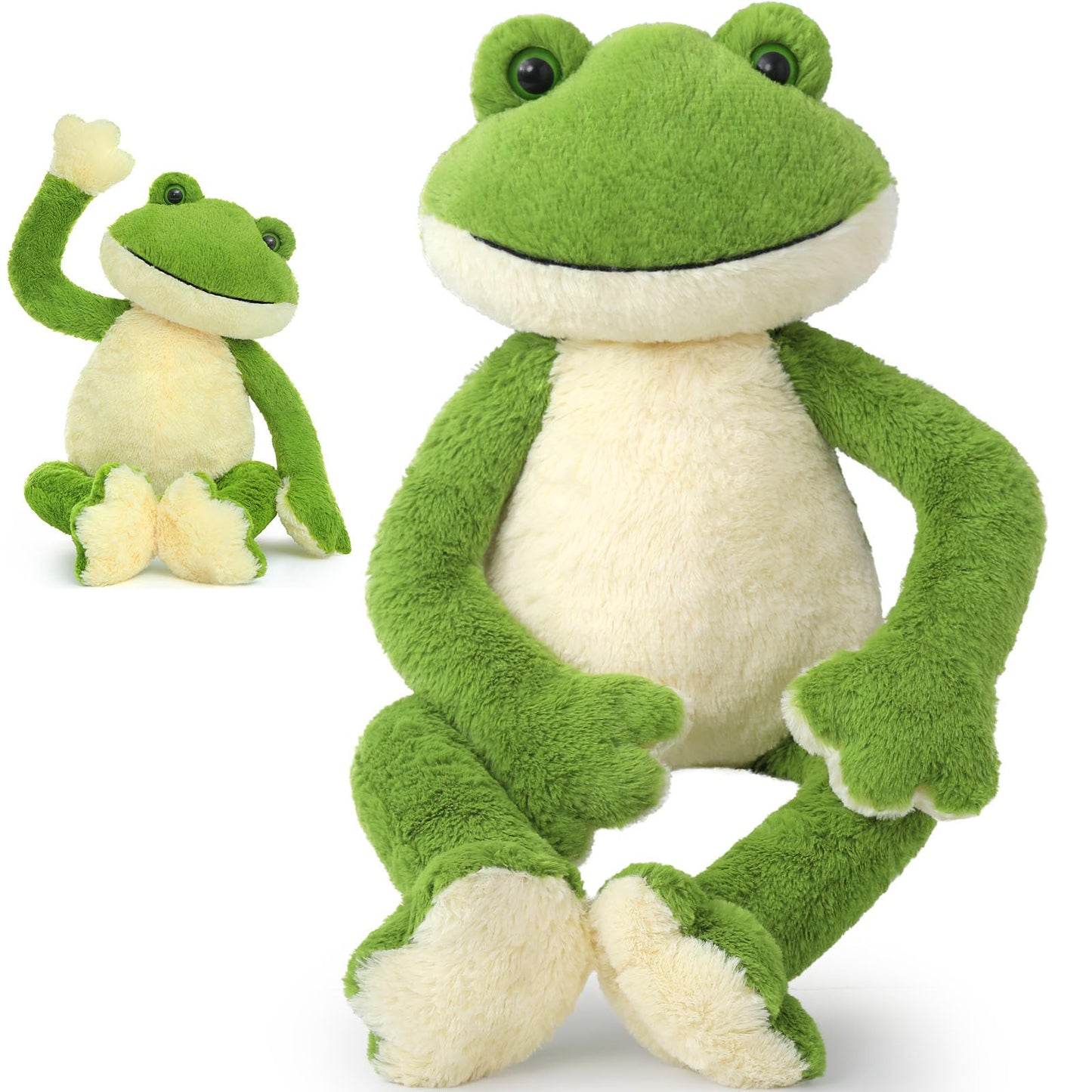 MaoGoLan 24-Inch Giant Frog Plush — Soft Green Stuffed Animal for Kids & Teens