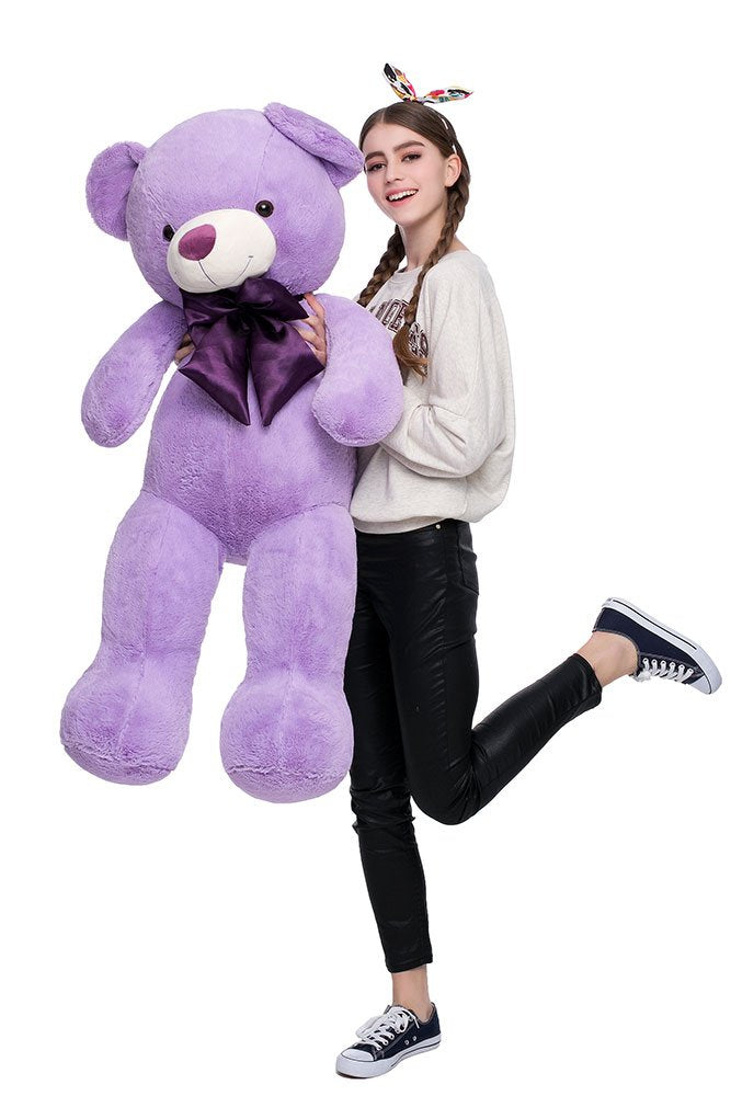 MaoGoLan Giant Purple Teddy Bear — 47-Inch Life-Size Plush for Cozy Hugs and Gift-Giving