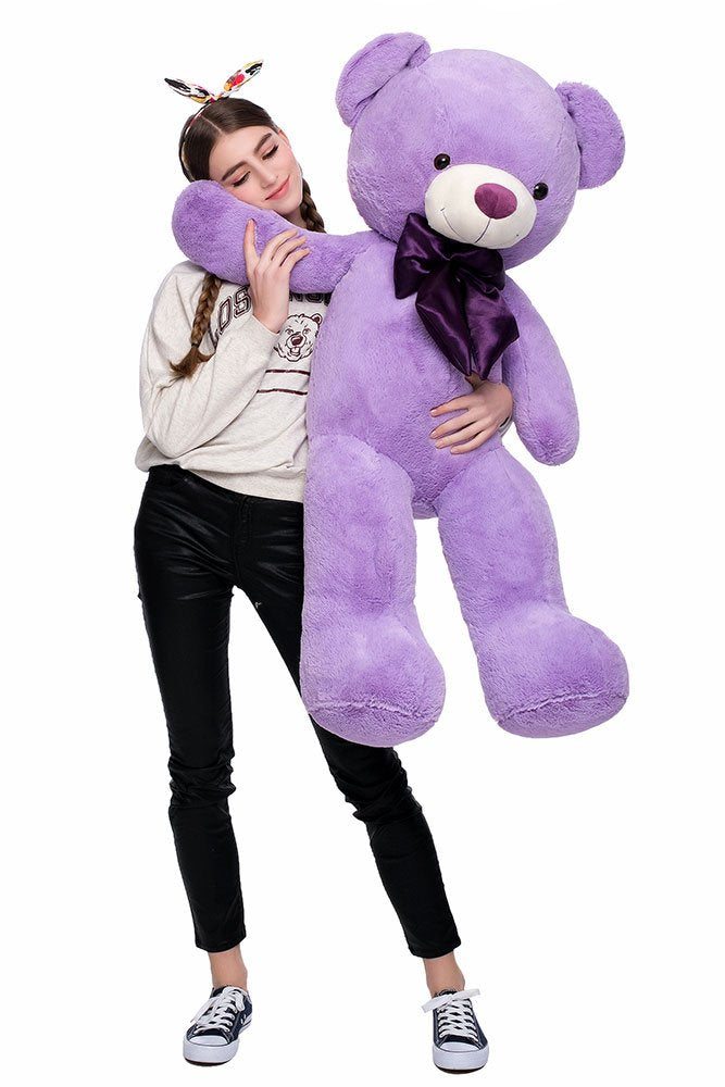 MaoGoLan Giant Purple Teddy Bear — 47-Inch Life-Size Plush for Cozy Hugs and Gift-Giving