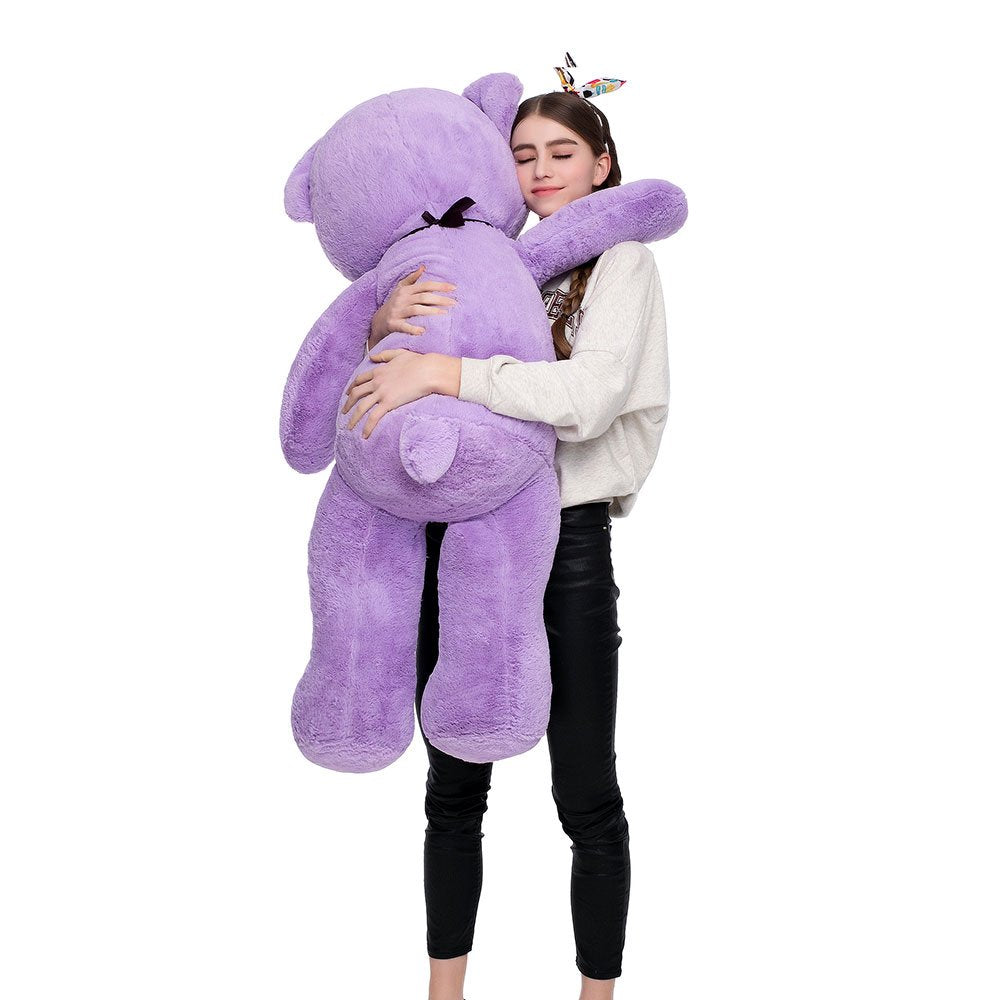 MaoGoLan Giant Purple Teddy Bear — 47-Inch Life-Size Plush for Cozy Hugs and Gift-Giving