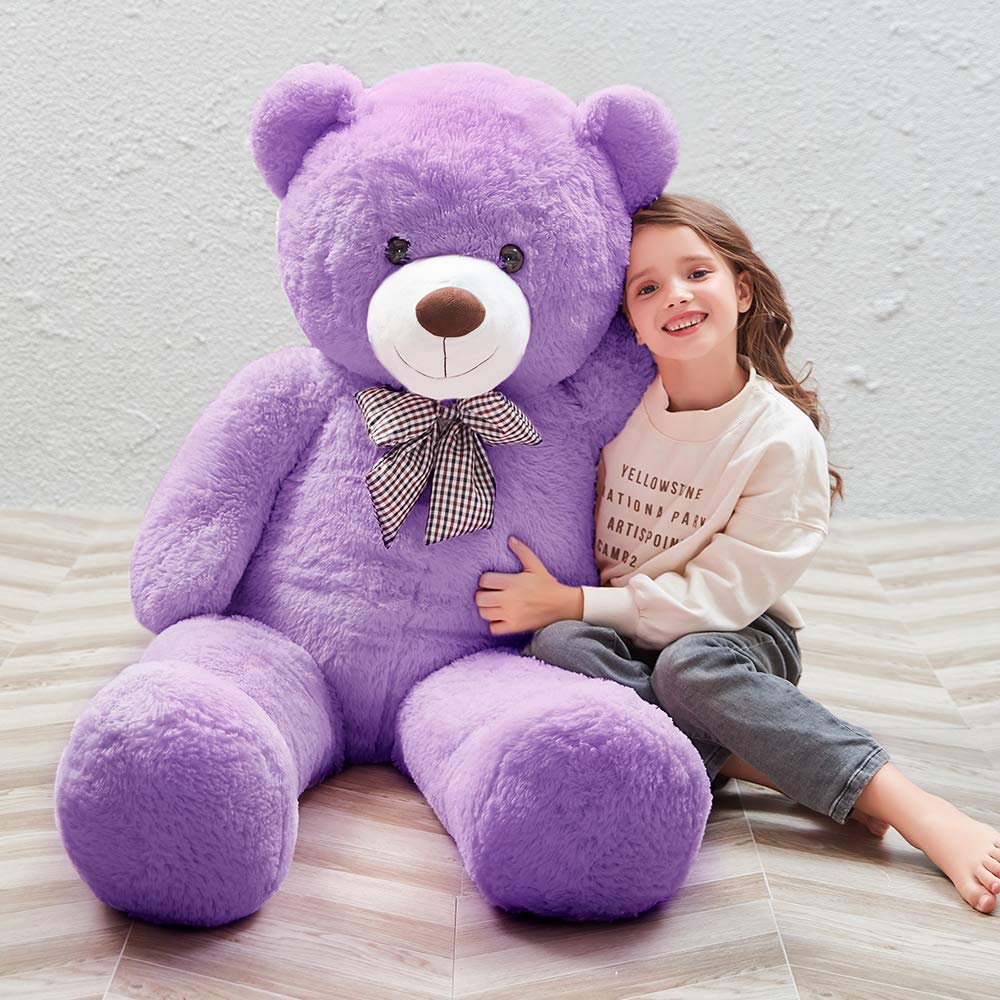 MaoGoLan Giant Purple Teddy Bear 55-Inch Life Size Plush — Huge Soft Stuffed Animal