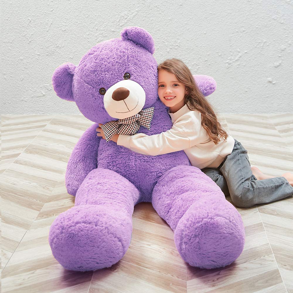MaoGoLan Giant Purple Teddy Bear 55-Inch Life Size Plush — Huge Soft Stuffed Animal