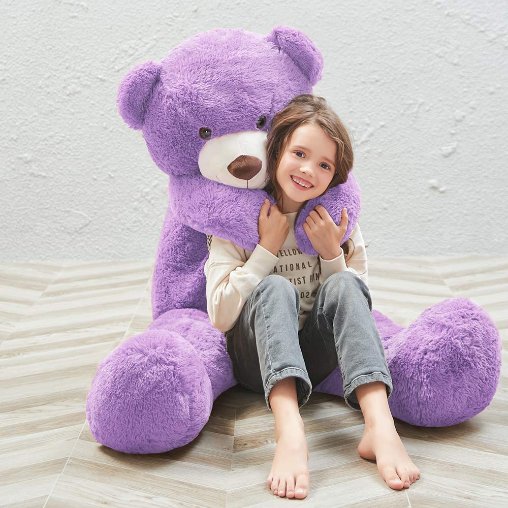 MaoGoLan Giant Purple Teddy Bear 55-Inch Life Size Plush — Huge Soft Stuffed Animal
