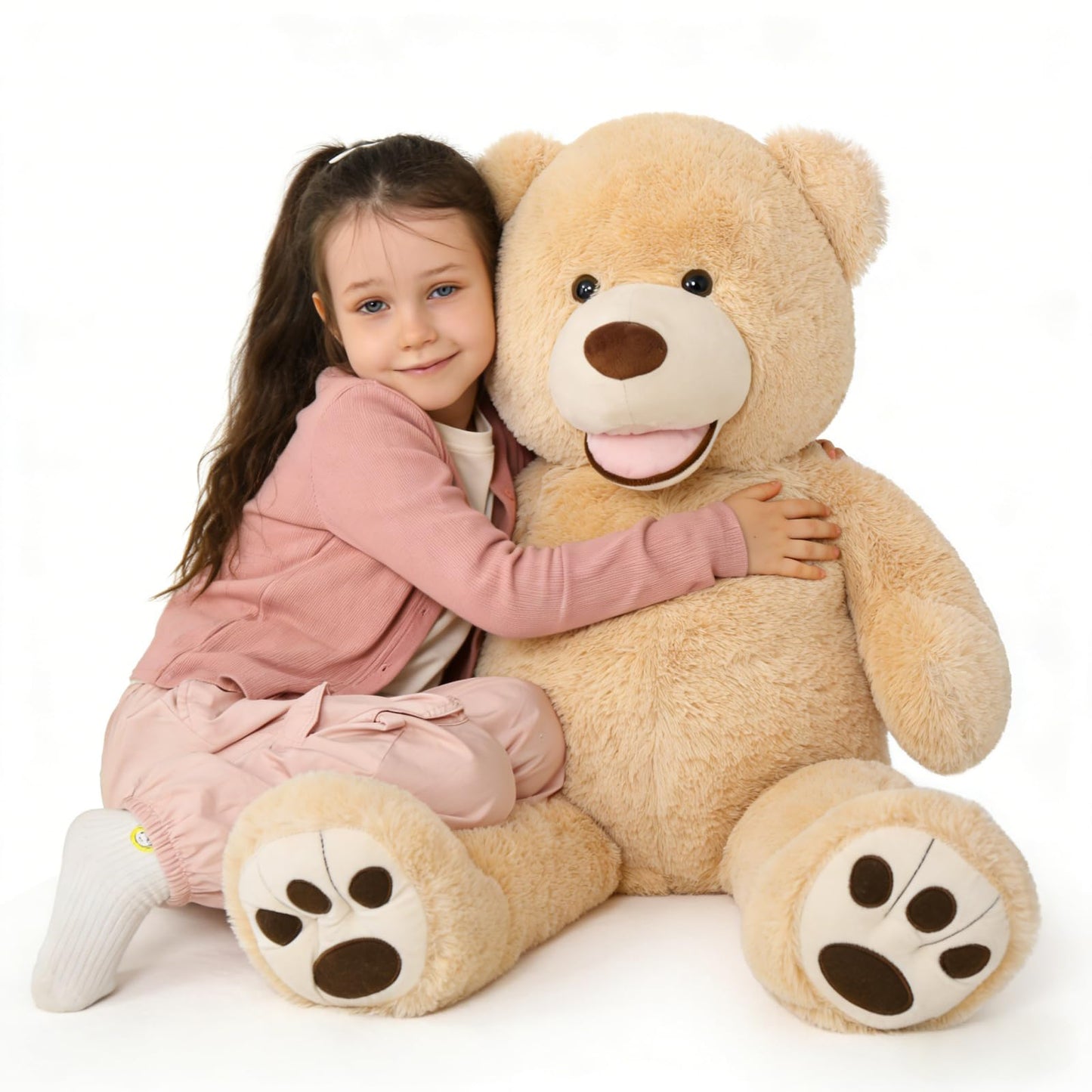 MaoGoLan 39-Inch Giant Teddy Bear Plush – Large Smiling Stuffed Bear Gift