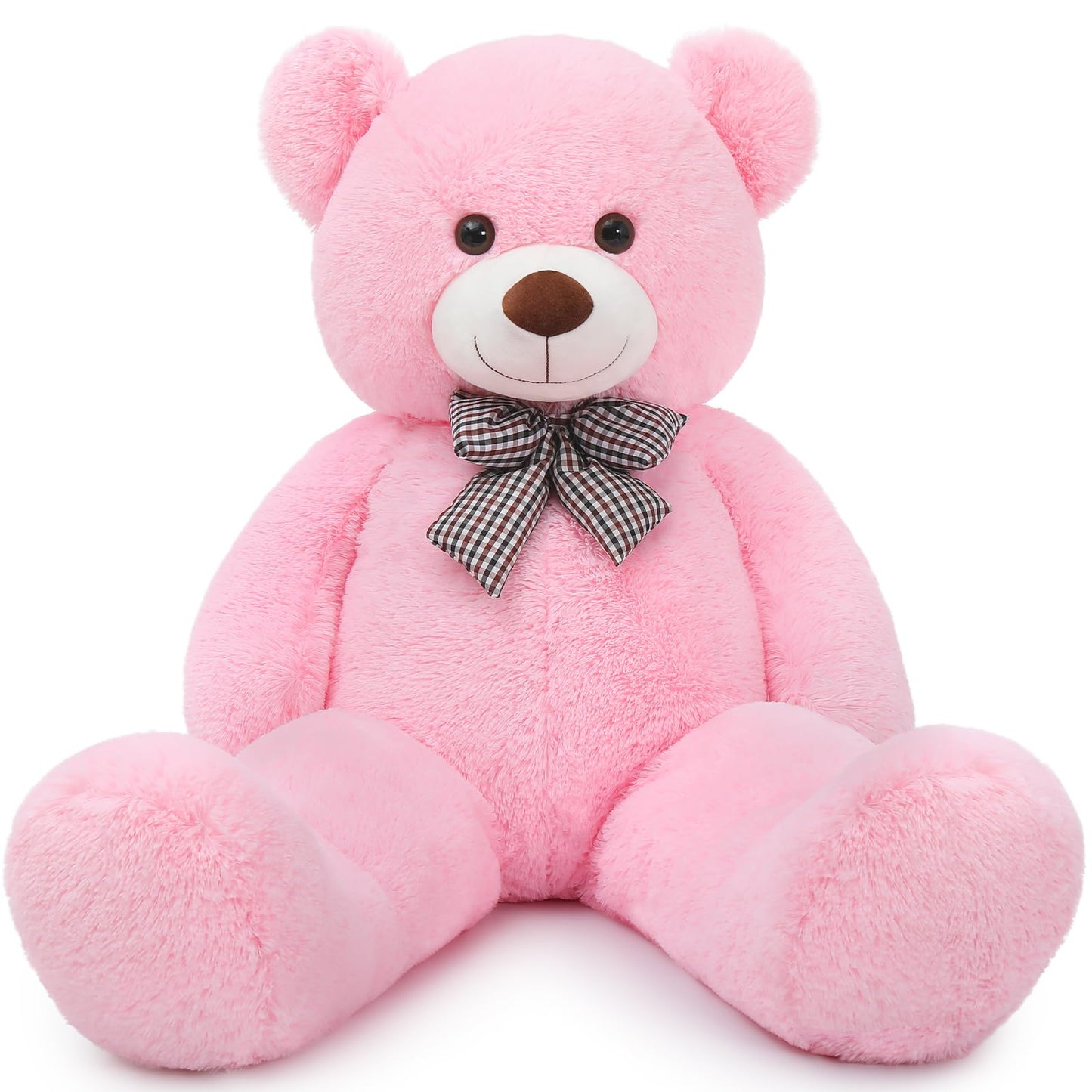 MaoGoLan Giant Teddy Bear - 4 ft Pink Plush, Adorable Big Teddy Bear for Gifts & Decor