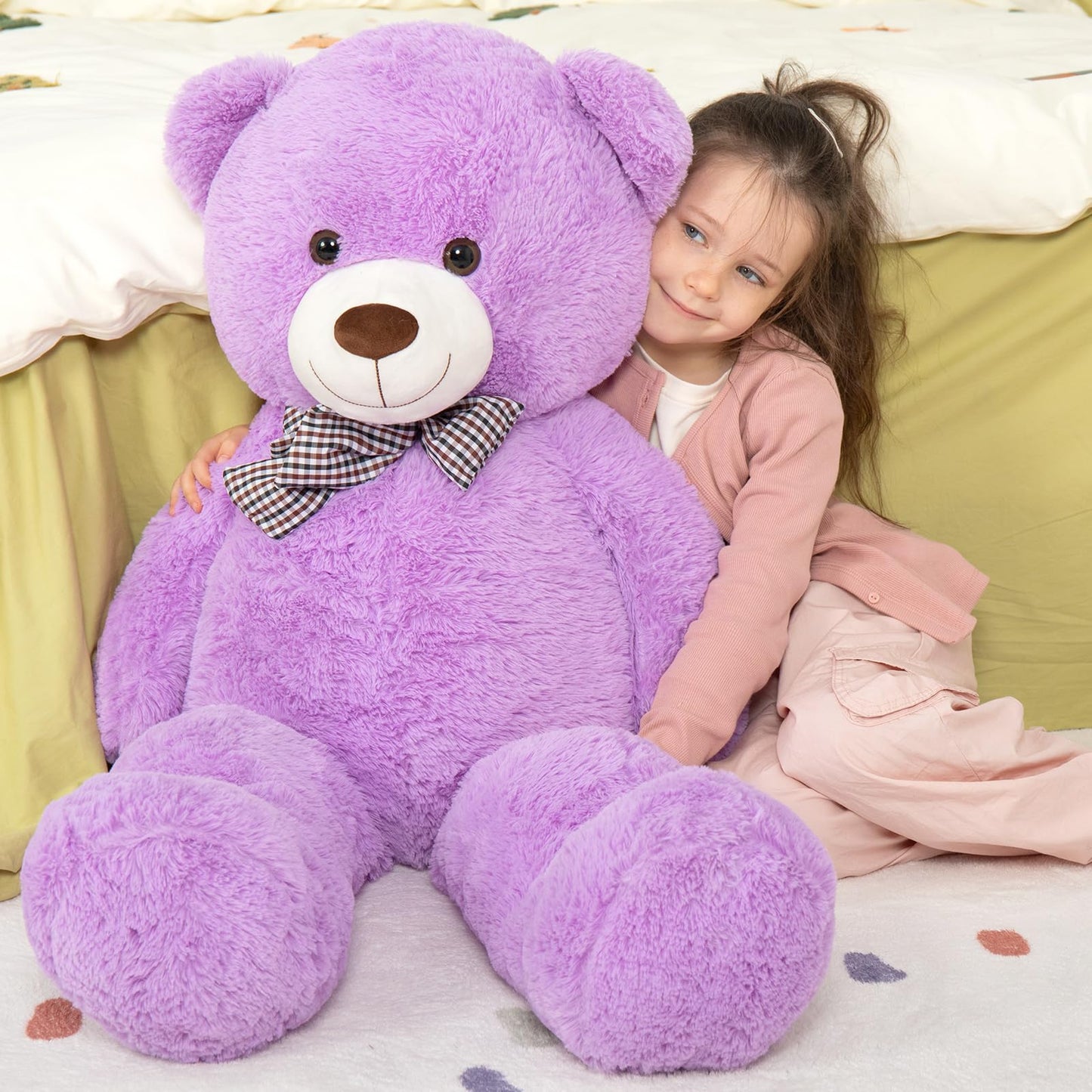 MaoGoLan Giant Teddy Bear 4 Feet – Purple Plush Gift