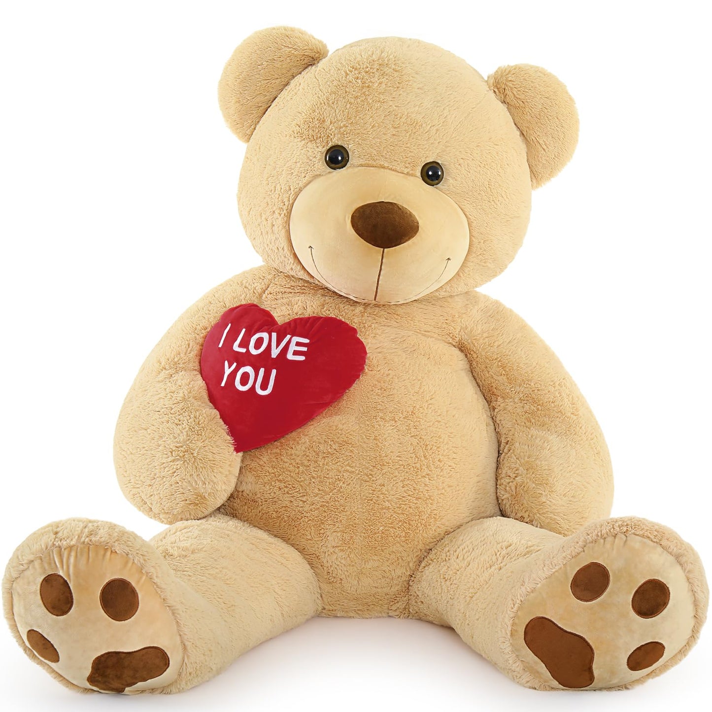 MaoGoLan Giant Teddy Bear 6ft - Red Heart Plush for Valentines, Anniversary & Birthday