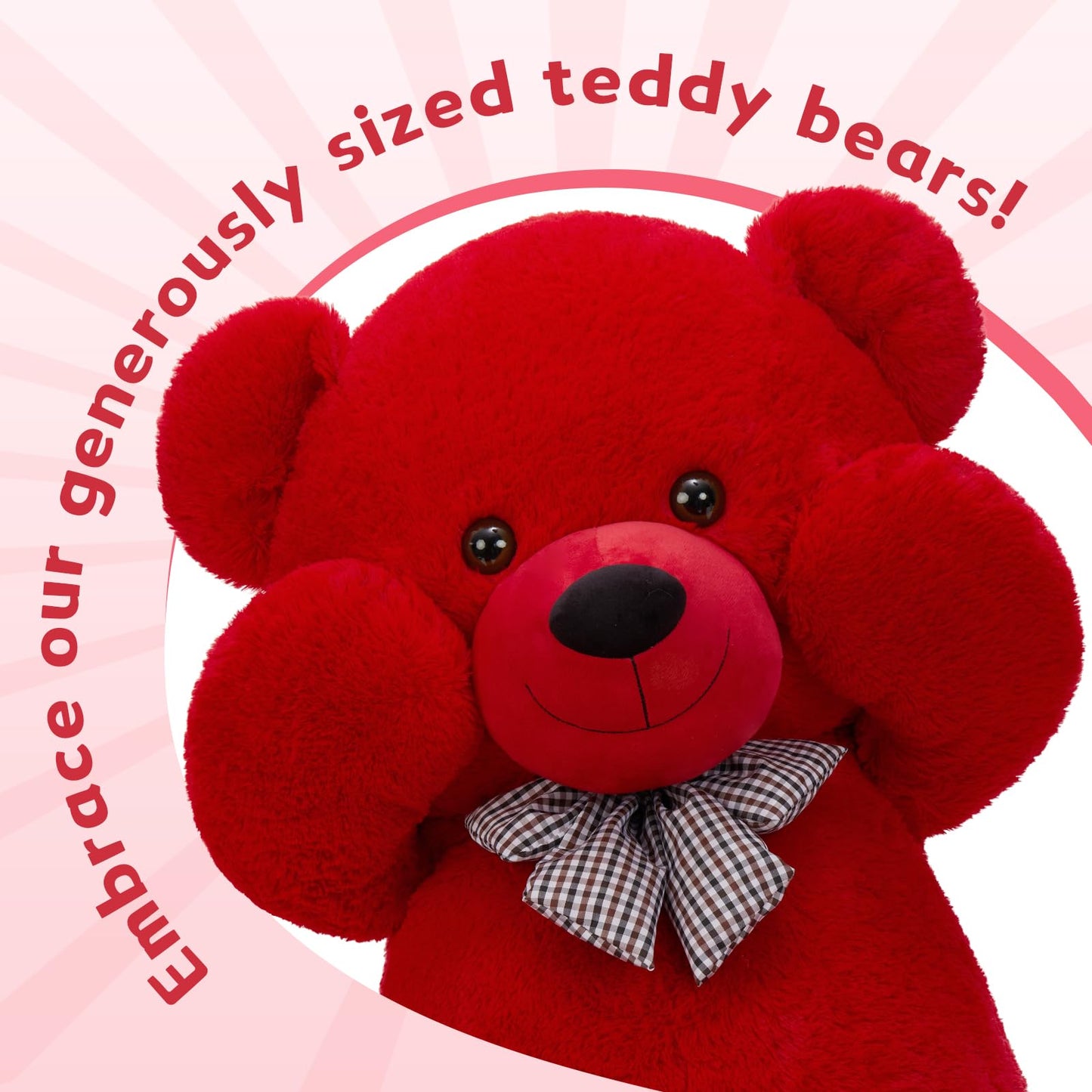 MaoGoLan 55-Inch Big Teddy Bear – Life-Size Plush Red Bear Gift for Christmas, Valentine’s Day or Birthday