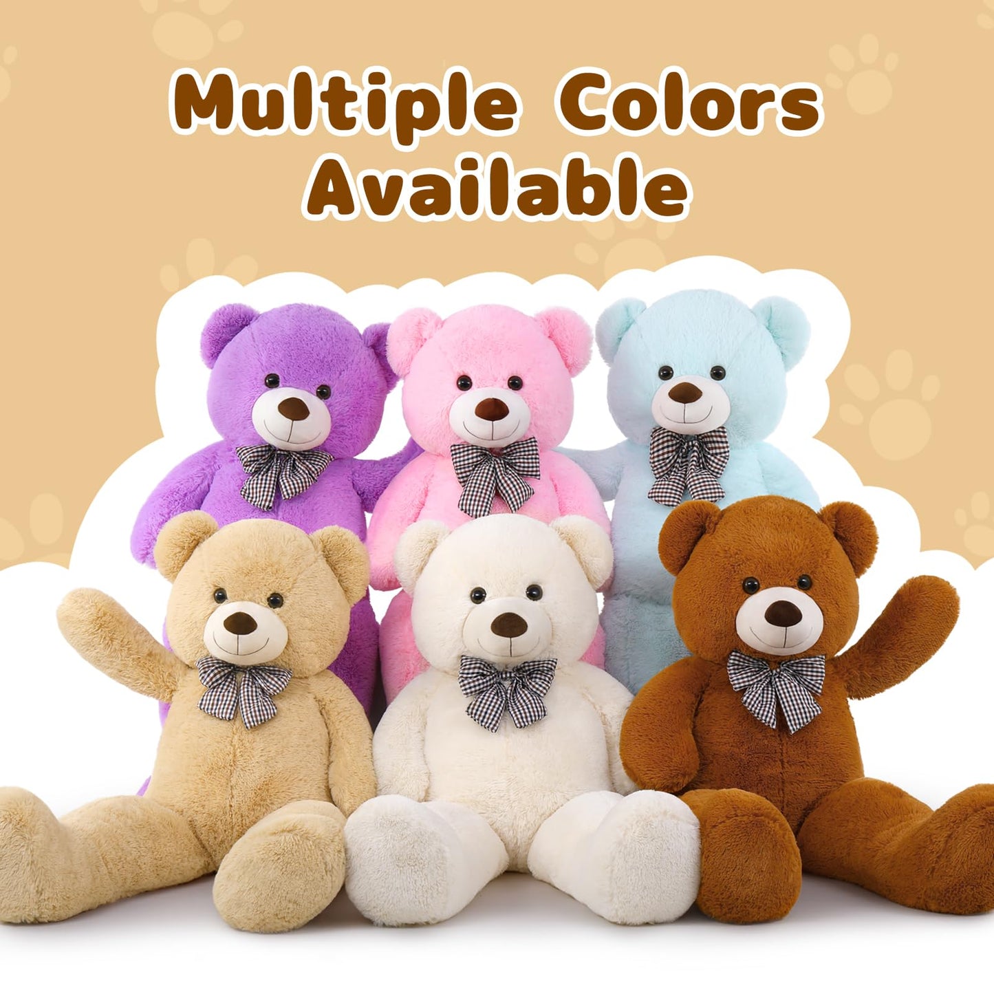 MaoGoLan Giant Teddy Bear Plush – Life-Size, Ultra-Soft Cuddle Gift for Baby Showers, Christmas, Valentines