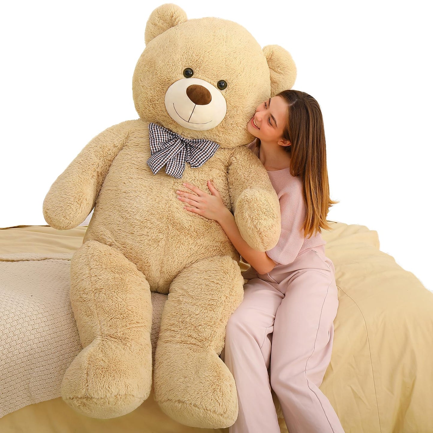 MaoGoLan Giant Teddy Bear Plush – Life-Size, Ultra-Soft Cuddle Gift for Baby Showers, Christmas, Valentines