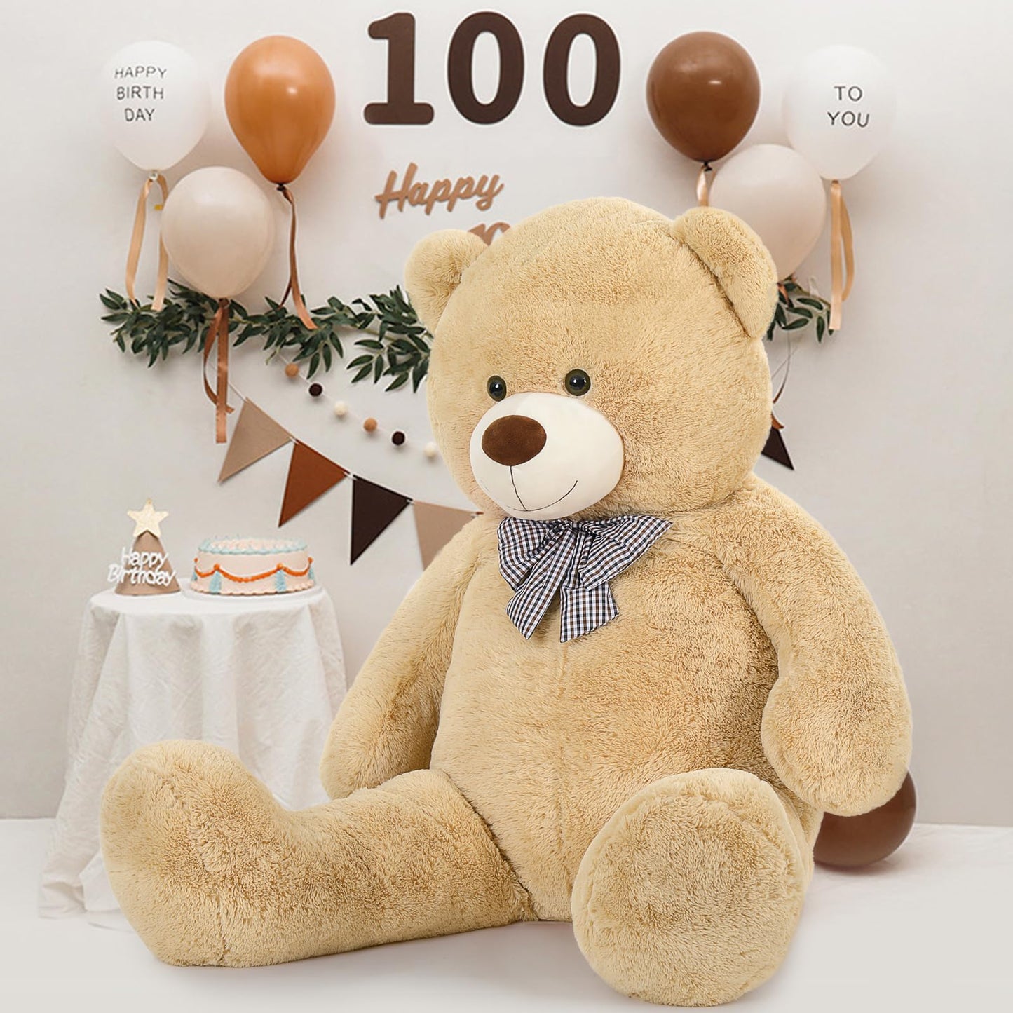 MaoGoLan Giant Teddy Bear Plush – Life-Size, Ultra-Soft Cuddle Gift for Baby Showers, Christmas, Valentines