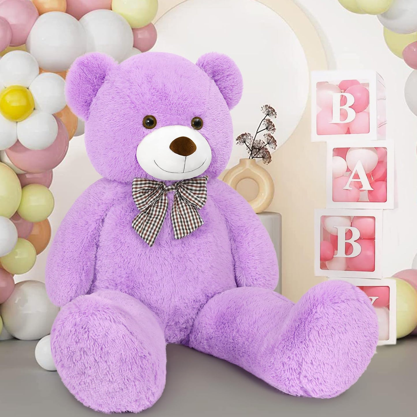 MaoGoLan Giant Teddy Bear 4 Feet – Purple Plush Gift