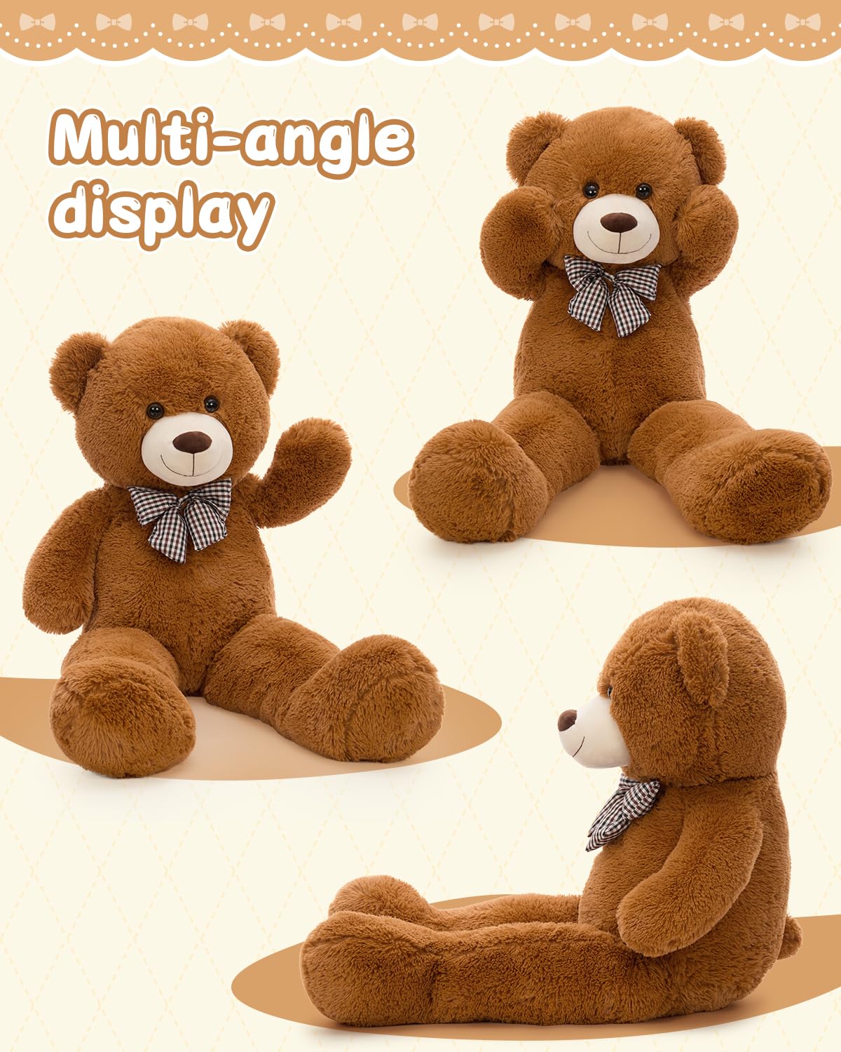 MaoGoLan Giant Teddy Bear Plush Toy – 39-Inch Ultra-Soft Large Stuffed Animal