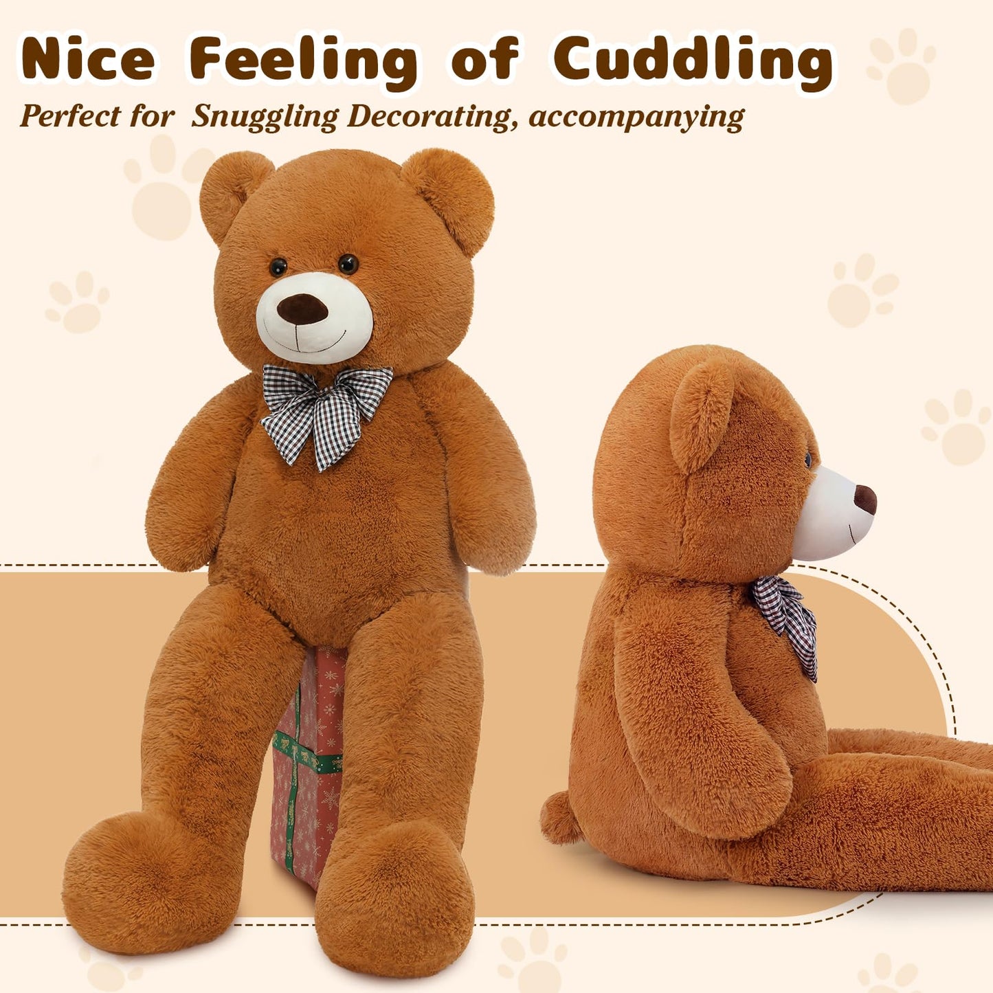MaoGoLan Giant 55-Inch Teddy Bear – Extra Large Plush Gift & Cuddle Buddy