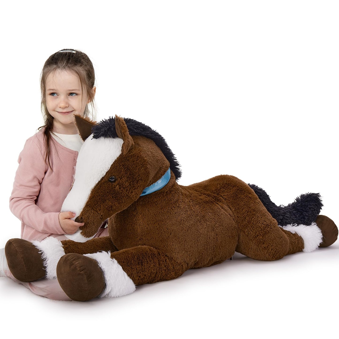 MaoGoLan Large Horse Stuffed Animal – 47-Inch Plush Pony for Play, Sleep, and Decor