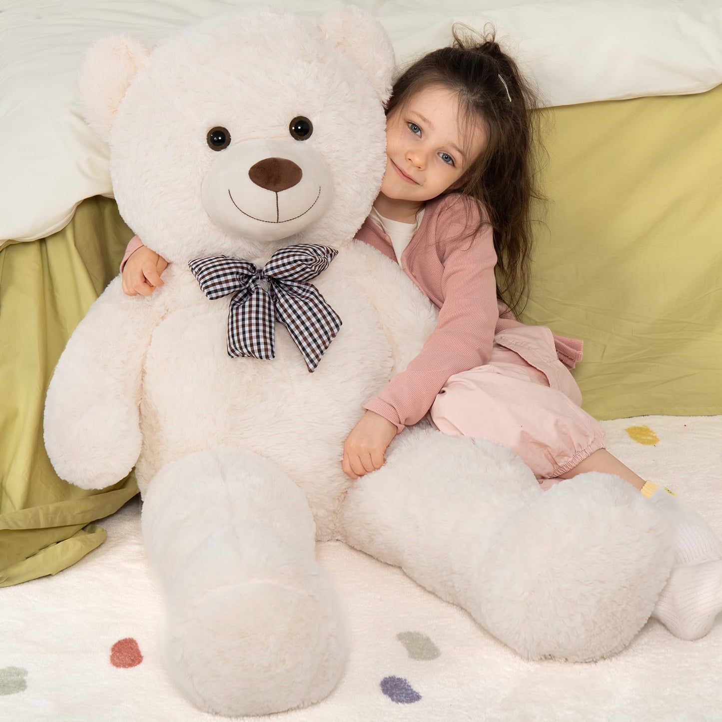 MaoGoLan Giant Teddy Bear – 47-Inch Life Size Plush, 4 Feet Big Stuffed Bear