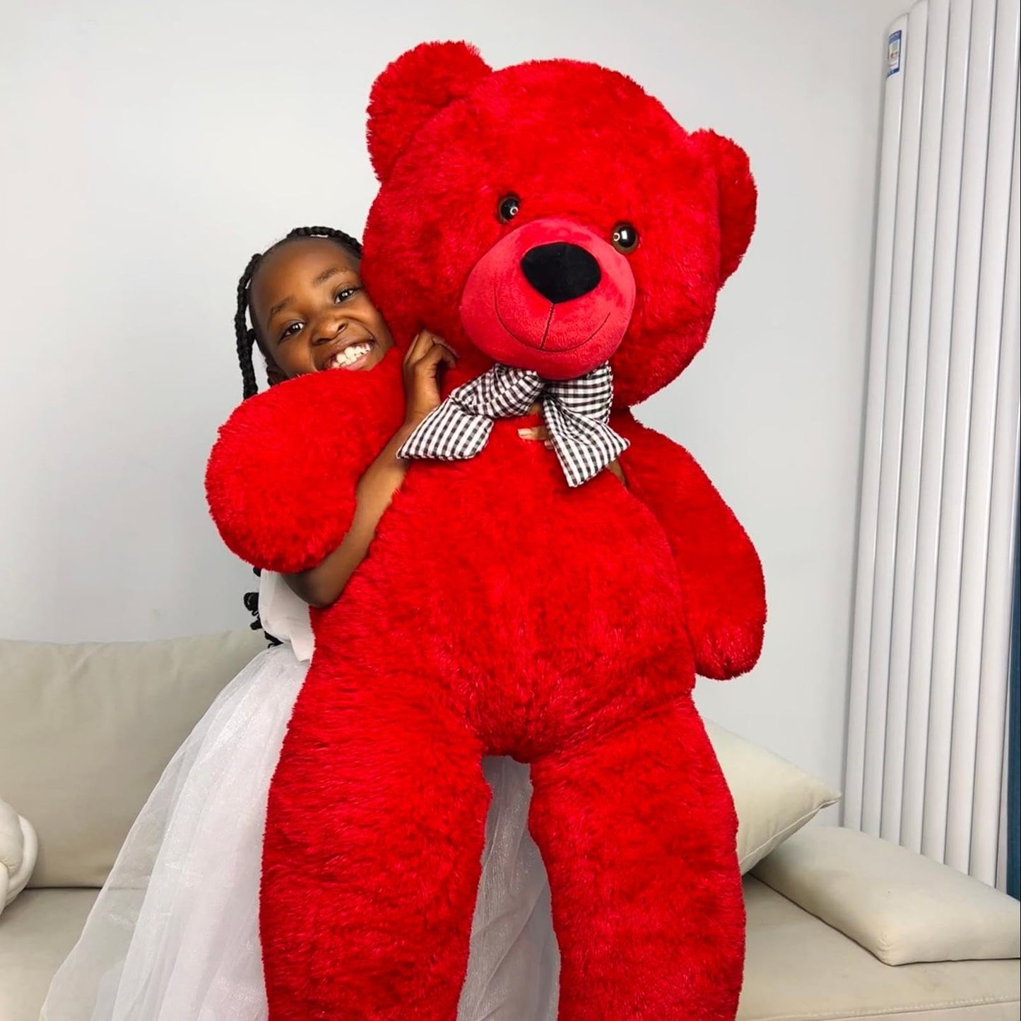 MaoGoLan Giant Teddy Bear 47in Red Plush — Big Cuddle Buddy Gift