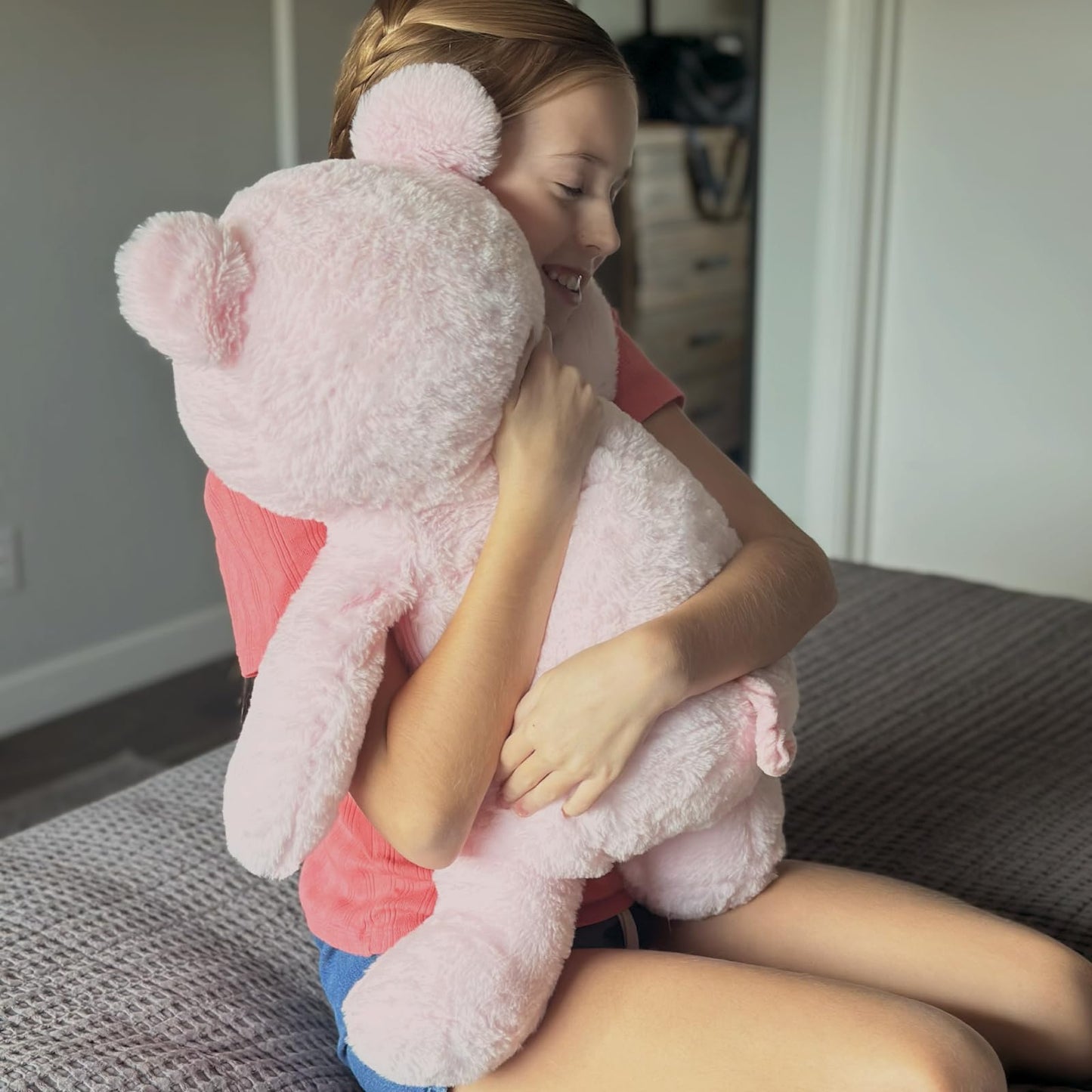 MaoGoLan 24-Inch Large Pink Pig Plush | Cute Piglet Stuffed Animal for Kids, Farm Decor & Gifts
