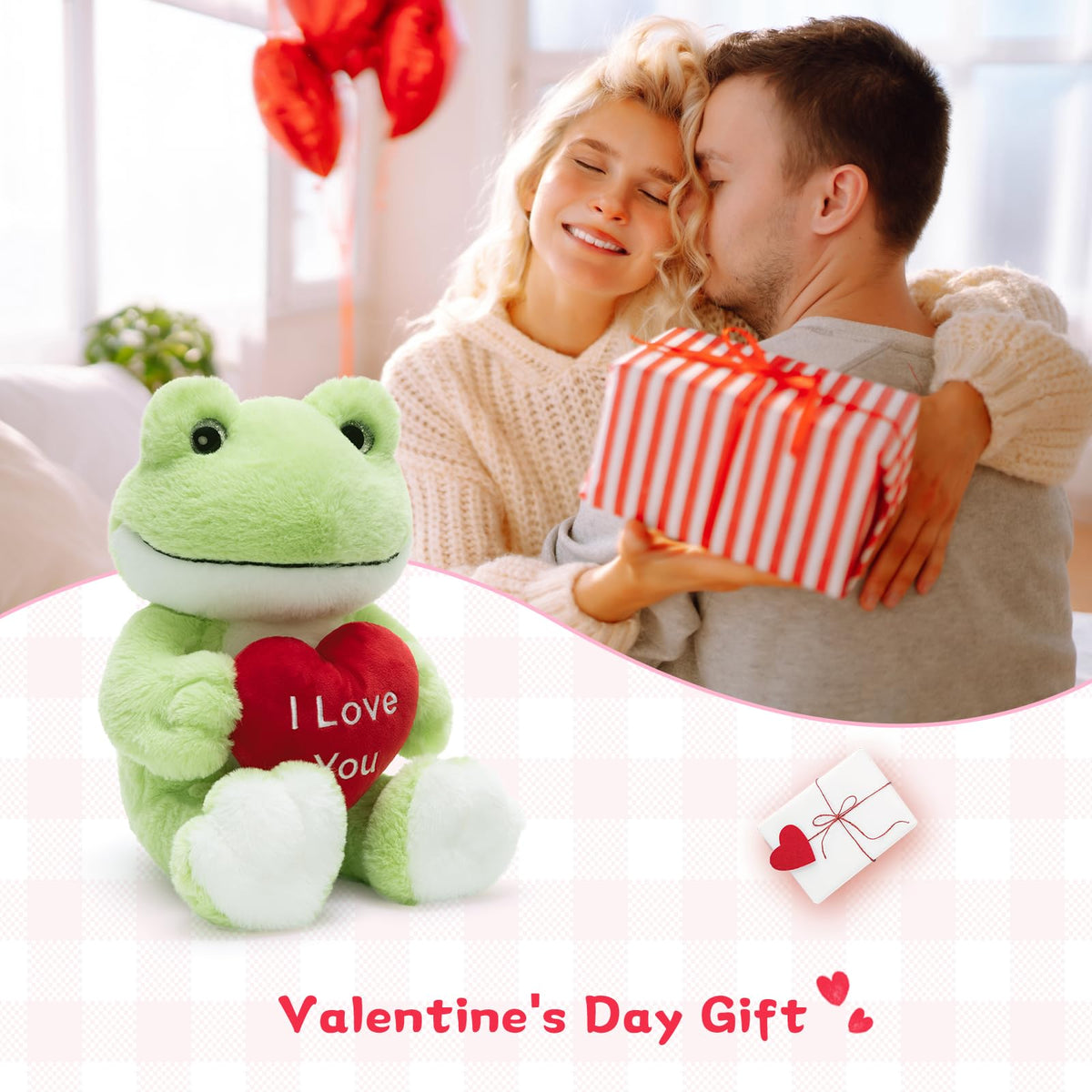 MaoGoLan Large Plush Frog with Heart – 18-Inch Valentine Gift