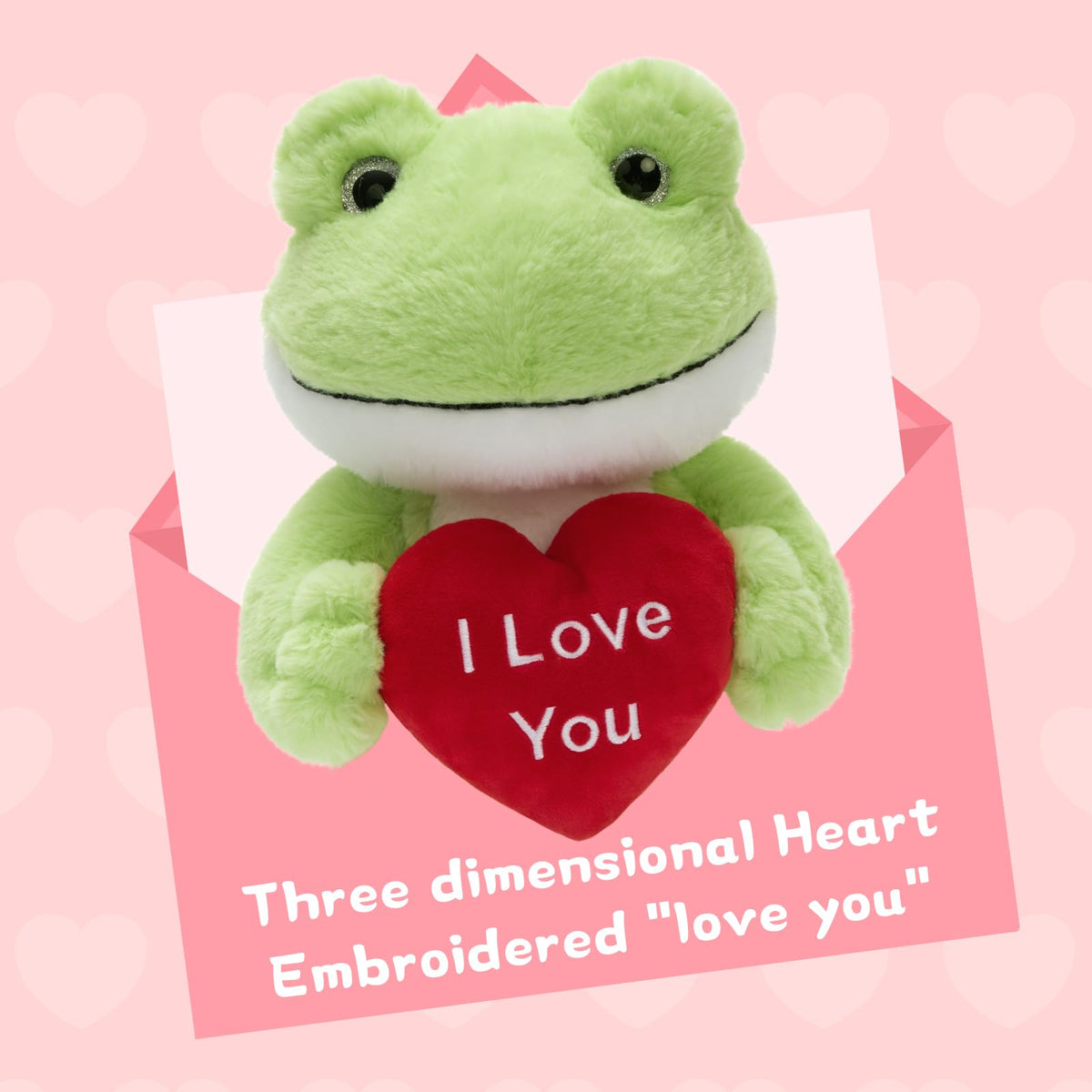 MaoGoLan Large Plush Frog with Heart – 18-Inch Valentine Gift
