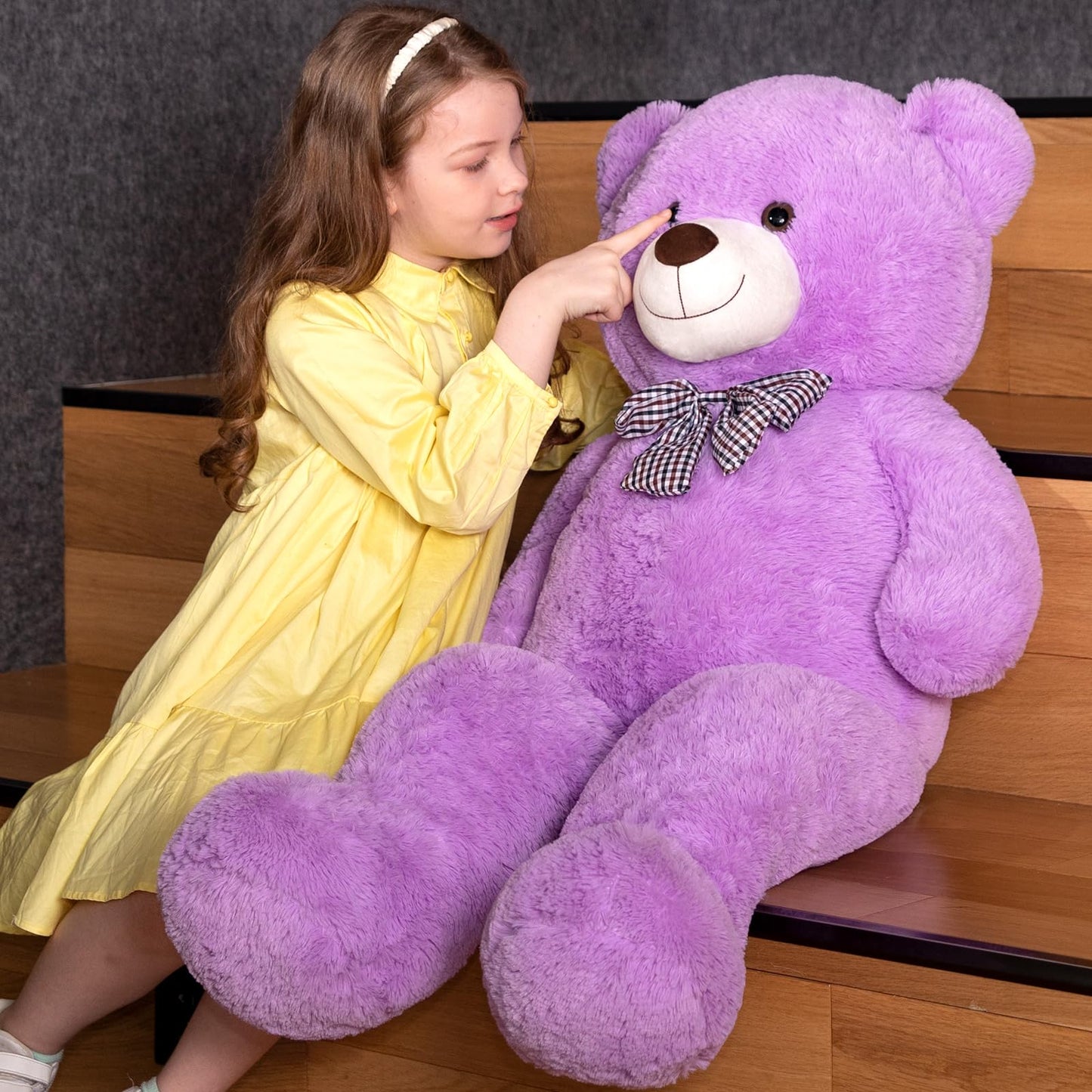 MaoGoLan Giant Teddy Bear 4 Feet – Purple Plush Gift