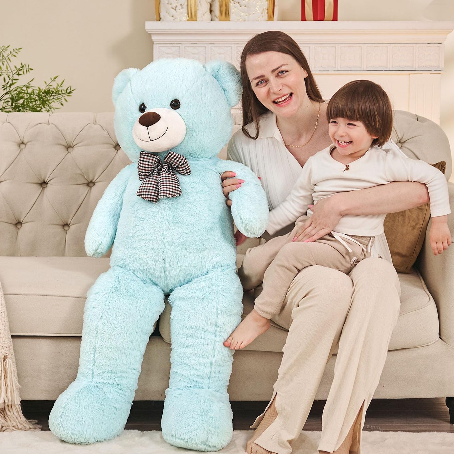 MaoGoLan Giant Teddy Bear 4 Feet — 47 Inches Tall, Ultra-Soft Plush Gift for Baby Showers, Birthdays & Valentine's Day