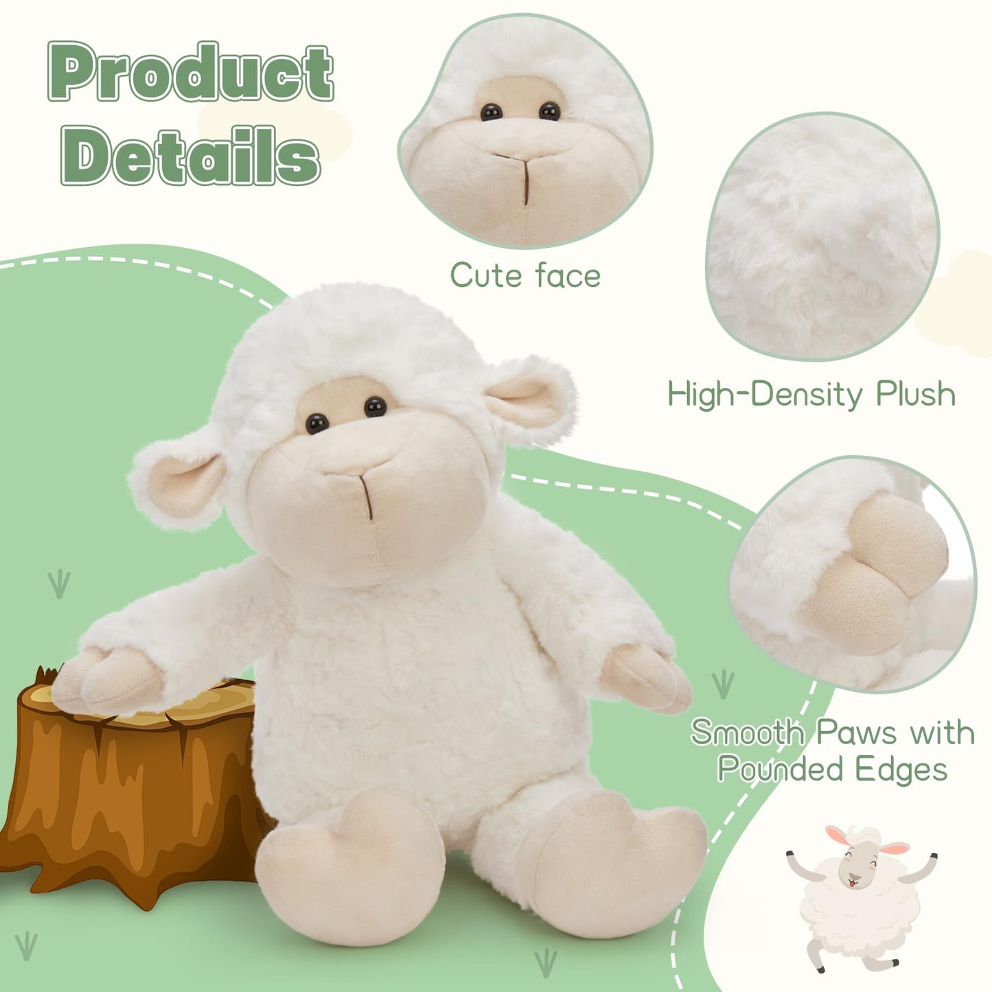 MaoGoLan 22-Inch Sheep Plush Toy for Kids | Cuddly Lamb Gift