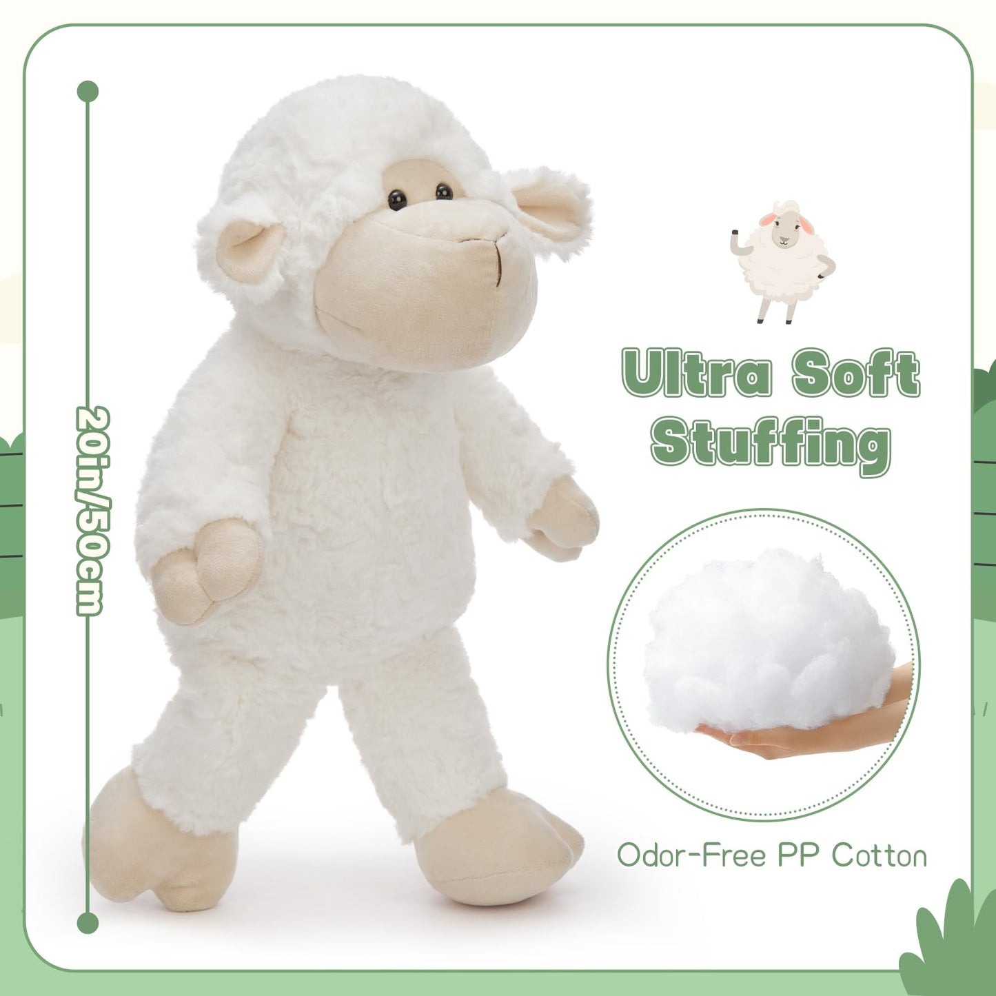 MaoGoLan 22-Inch Sheep Plush Toy for Kids | Cuddly Lamb Gift