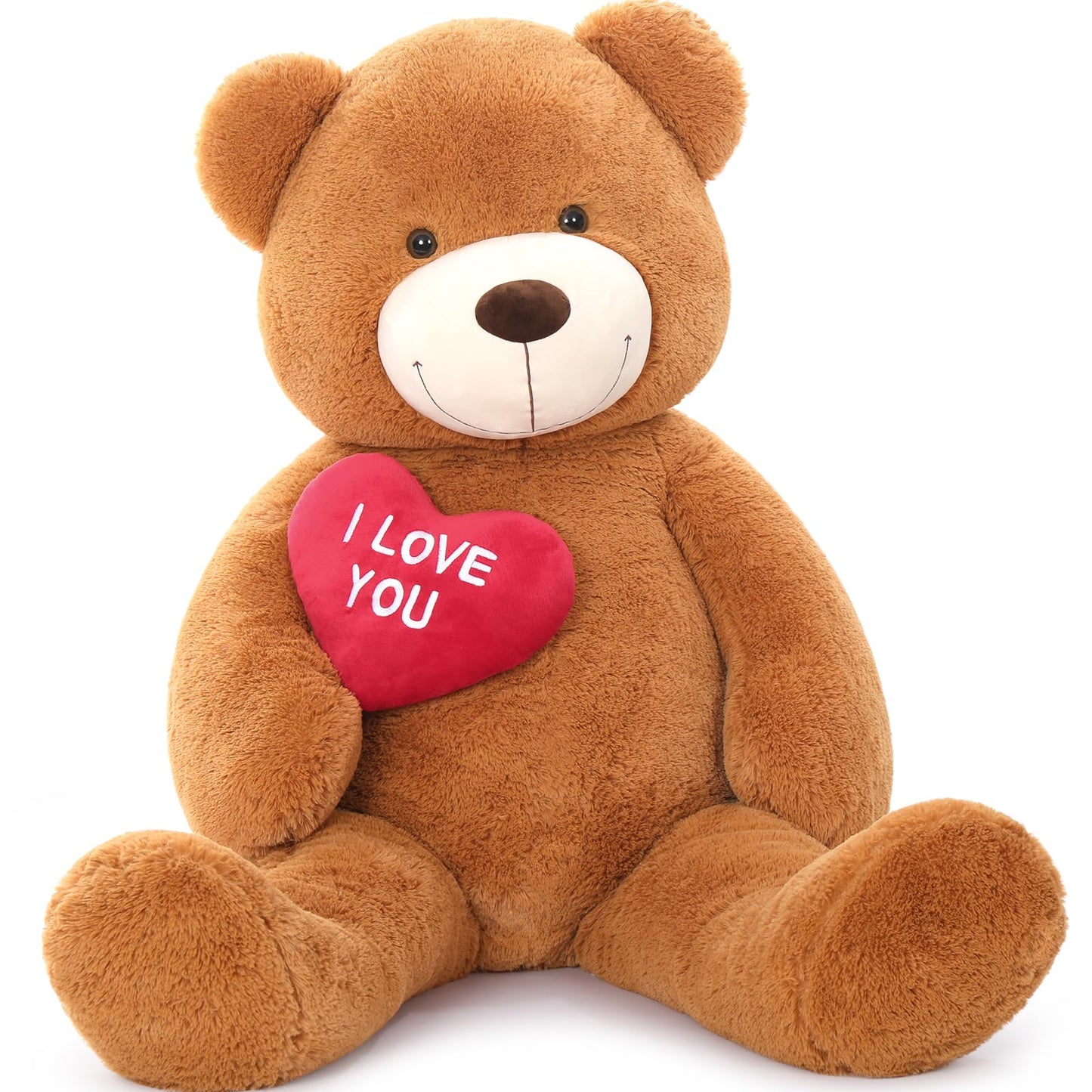 MaoGoLan Big Teddy Bear 4.3ft - I Love You Red Heart Giant Plush Toy