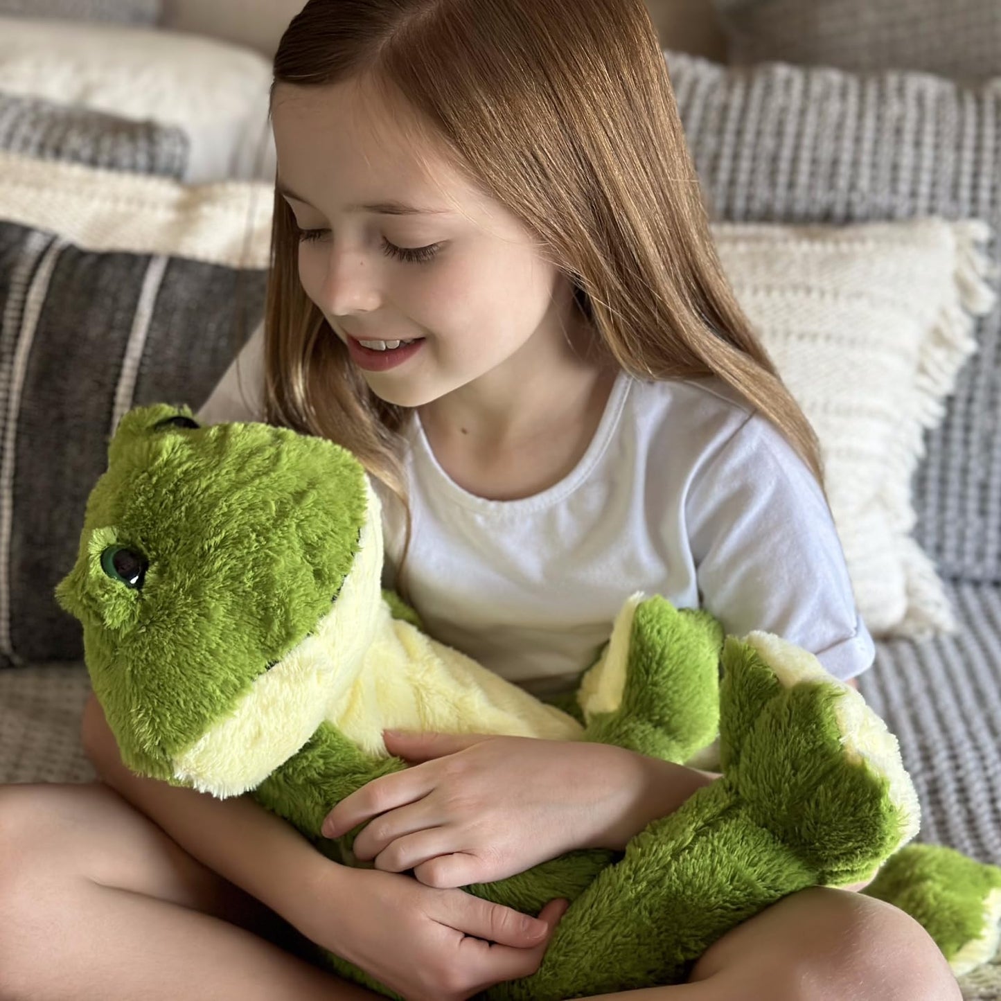 MaoGoLan 24-Inch Giant Frog Plush — Soft Green Stuffed Animal for Kids & Teens