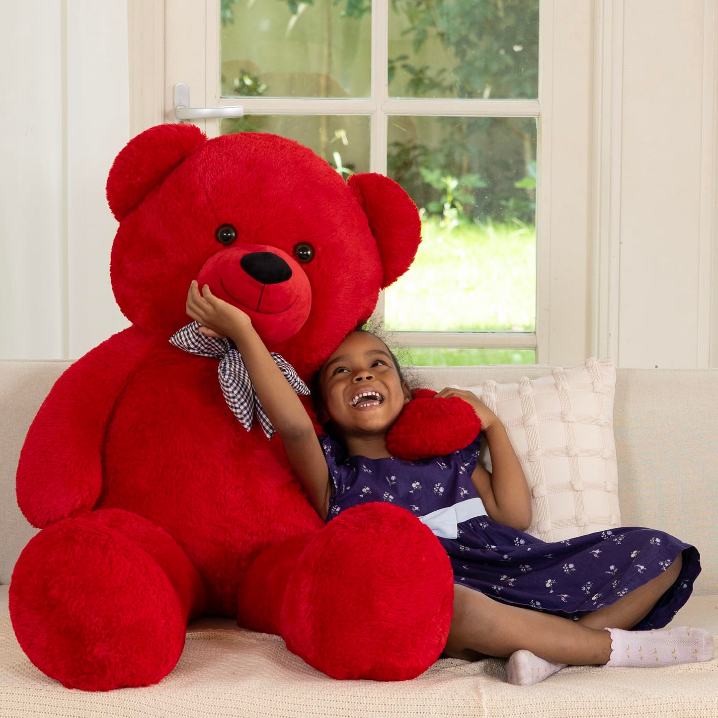 MaoGoLan 55-Inch Big Teddy Bear – Life-Size Plush Red Bear Gift for Christmas, Valentine’s Day or Birthday
