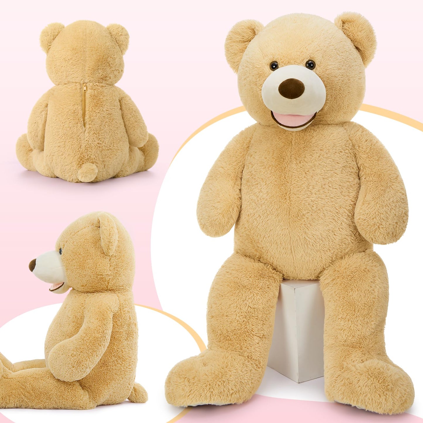 MaoGoLan 39-Inch Giant Teddy Bear Plush – Large Smiling Stuffed Bear Gift