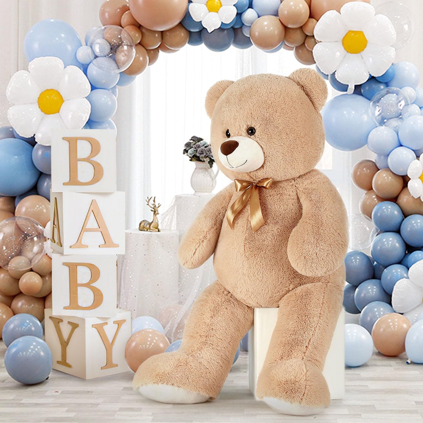 MaoGoLan 4ft Giant Teddy Bear – 47-Inch Plush Gift for Her & Kids