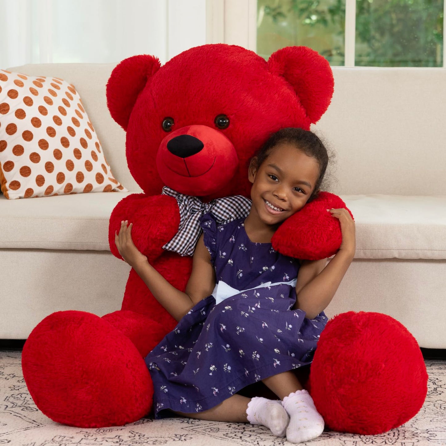 MaoGoLan 55-Inch Big Teddy Bear – Life-Size Plush Red Bear Gift for Christmas, Valentine’s Day or Birthday