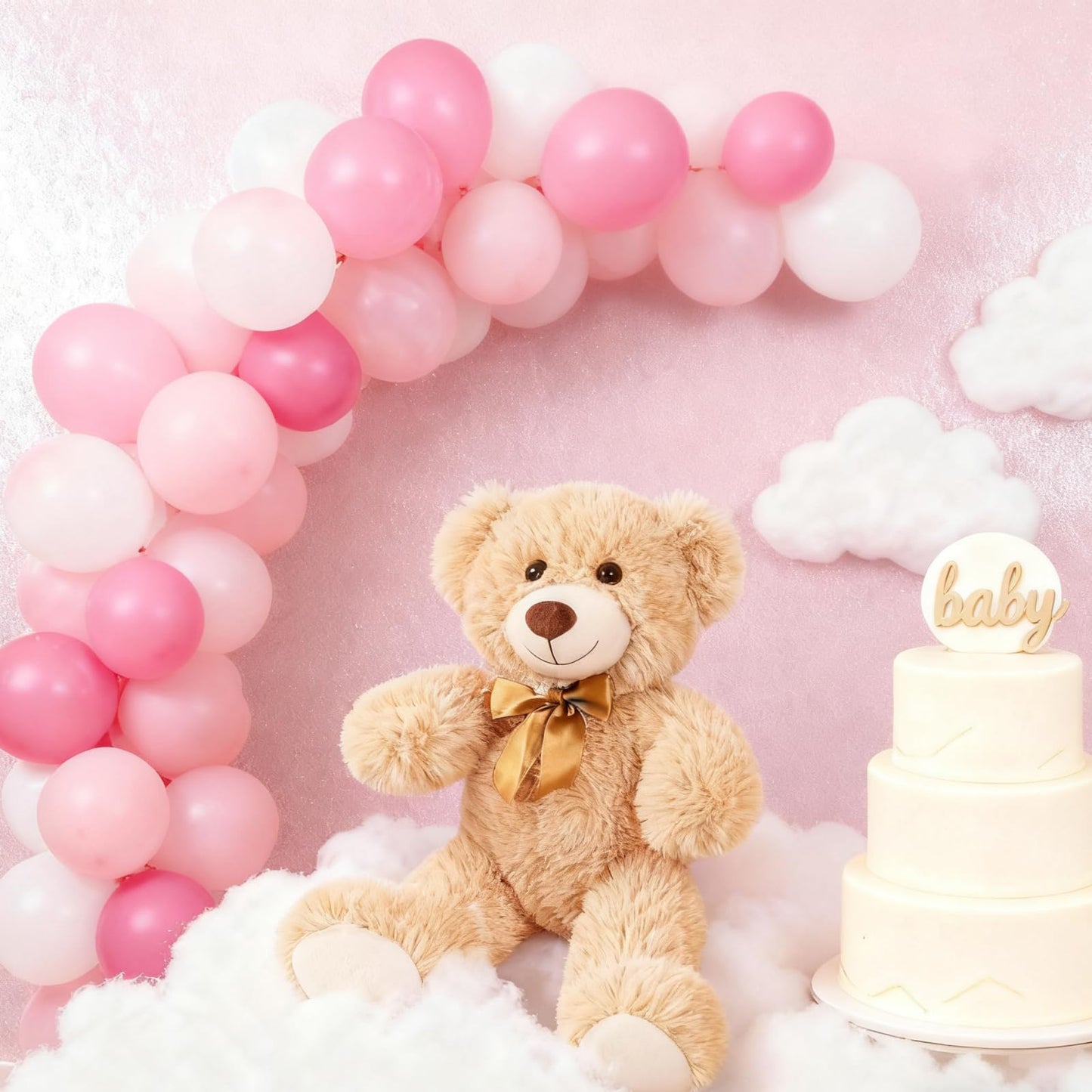 MaoGoLan 7Pcs Bulk Teddy Bears — Soft 13.5-inch Mini Plush for Baby Showers, Weddings & Parties