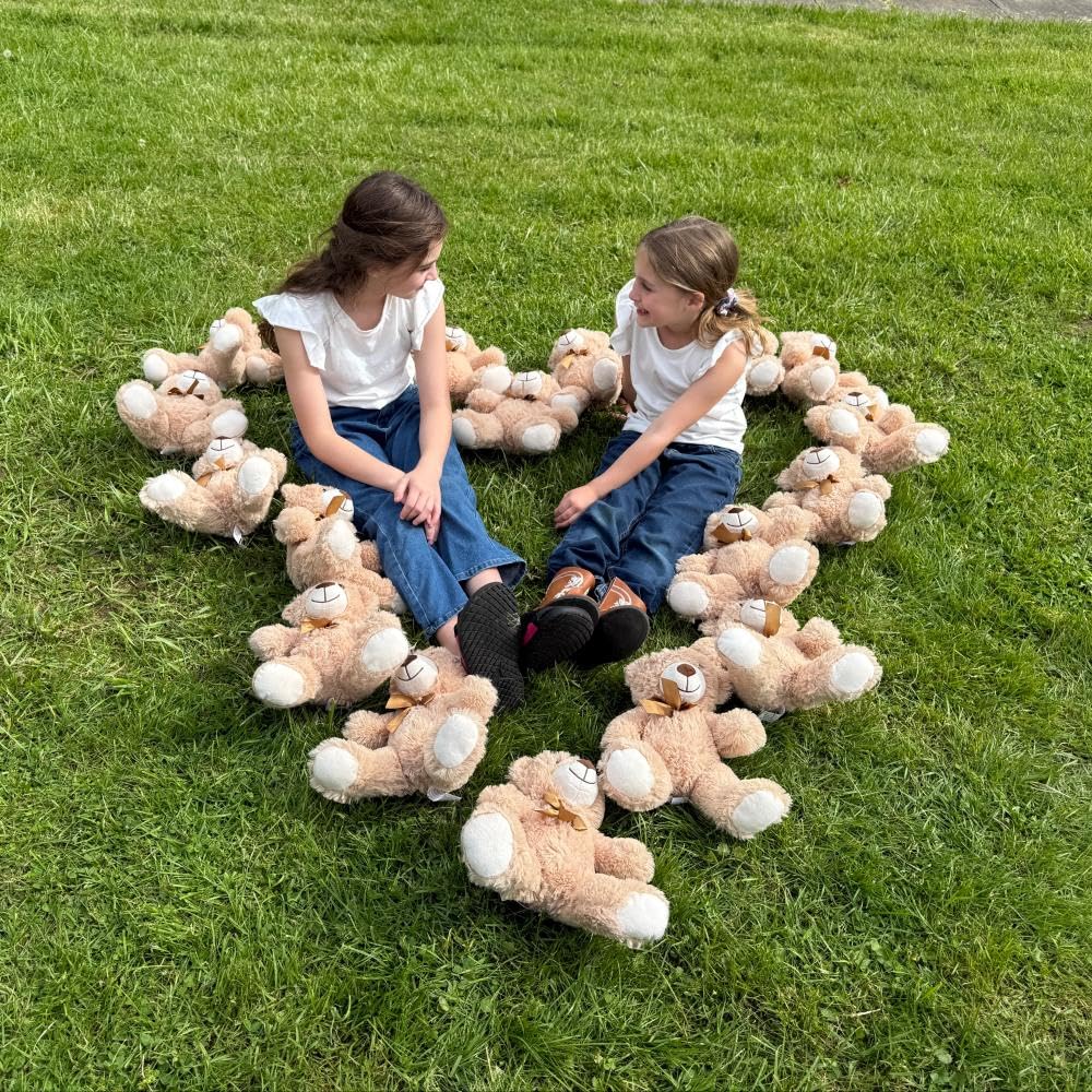 MaoGoLan 7Pcs Bulk Teddy Bears — Soft 13.5-inch Mini Plush for Baby Showers, Weddings & Parties