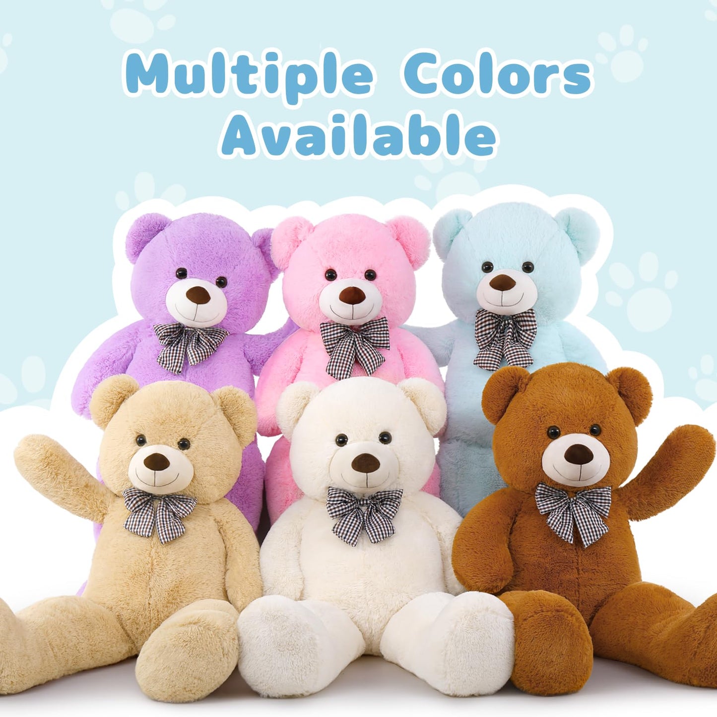 MaoGoLan Giant Teddy Bear 4 Feet — 47 Inches Tall, Ultra-Soft Plush Gift for Baby Showers, Birthdays & Valentine's Day