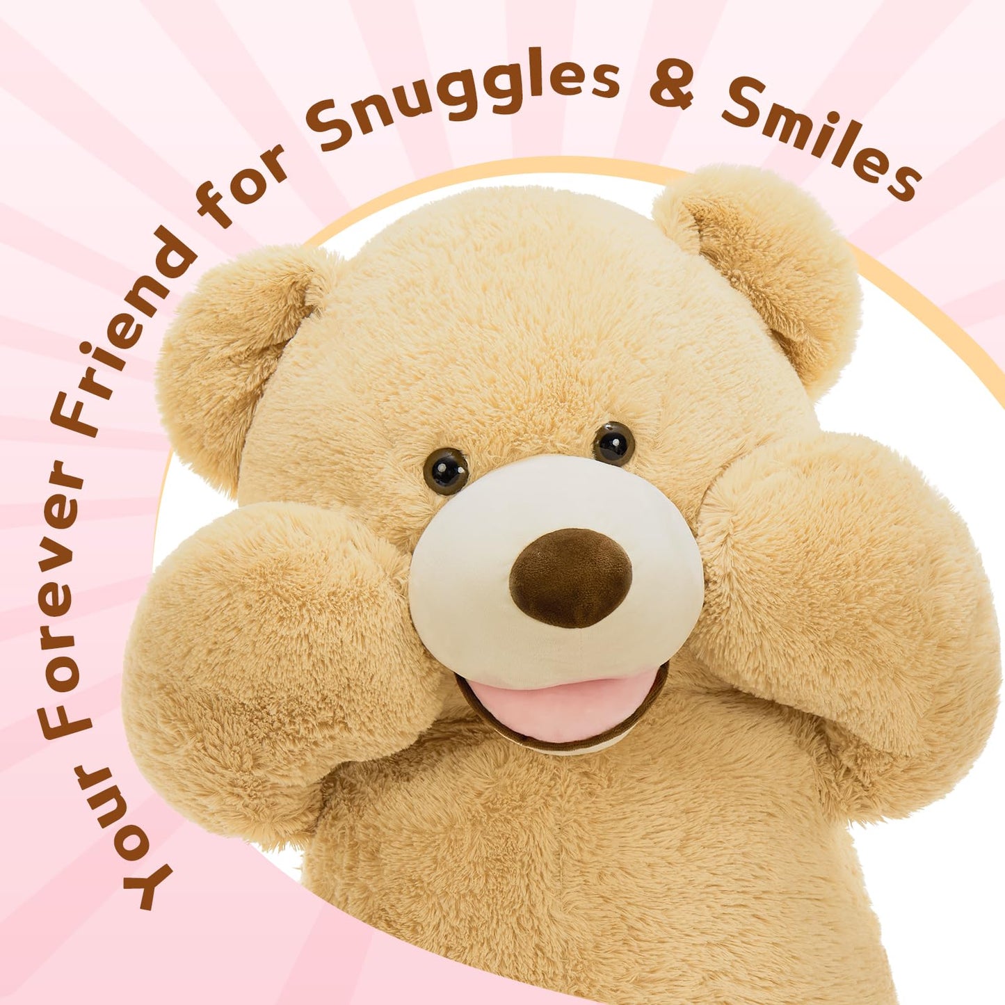 MaoGoLan 39-Inch Giant Teddy Bear Plush – Large Smiling Stuffed Bear Gift