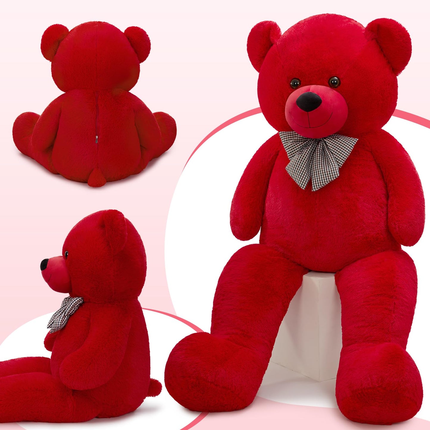MaoGoLan 55-Inch Big Teddy Bear – Life-Size Plush Red Bear Gift for Christmas, Valentine’s Day or Birthday
