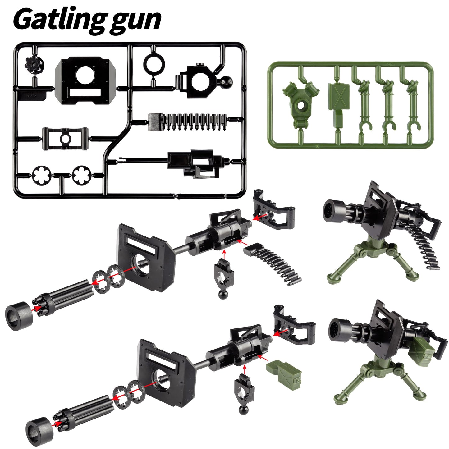 MaozyHomie Heavy Weapon Pack – 5-Model Military Toy Weapons for Battle Blocks, Compatible with Major Brands