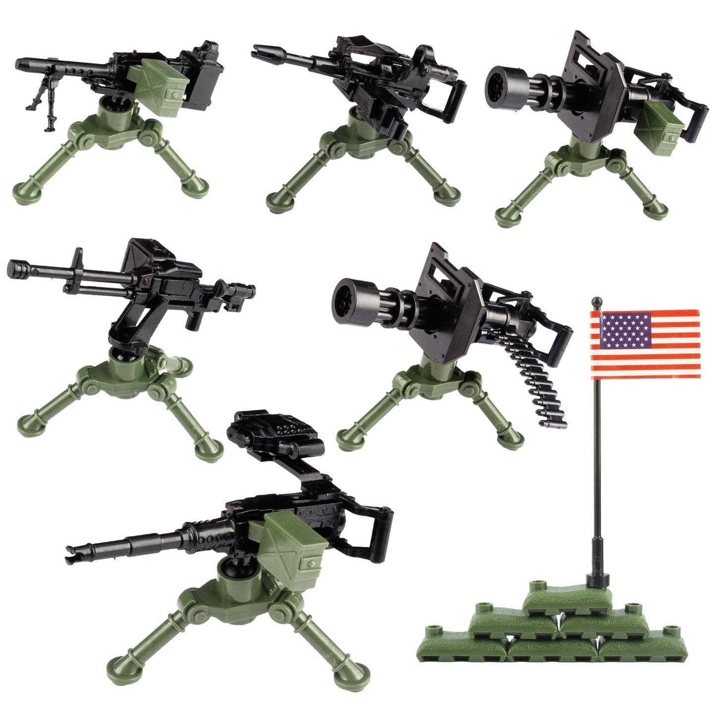 MaozyHomie Heavy Weapon Pack – 5-Model Military Toy Weapons for Battle Blocks, Compatible with Major Brands